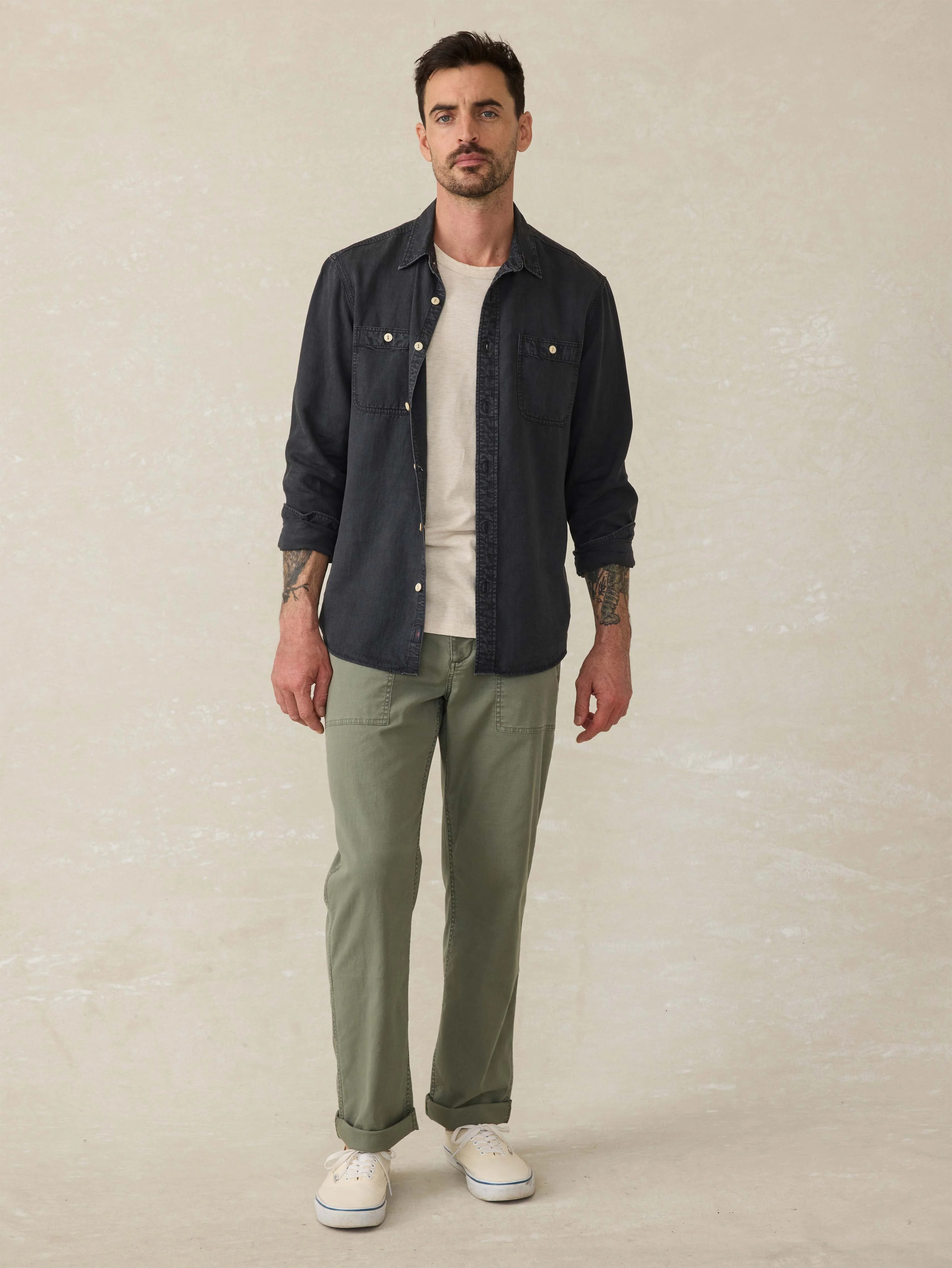 Tried & True Chambray Workshirt - Durango Black