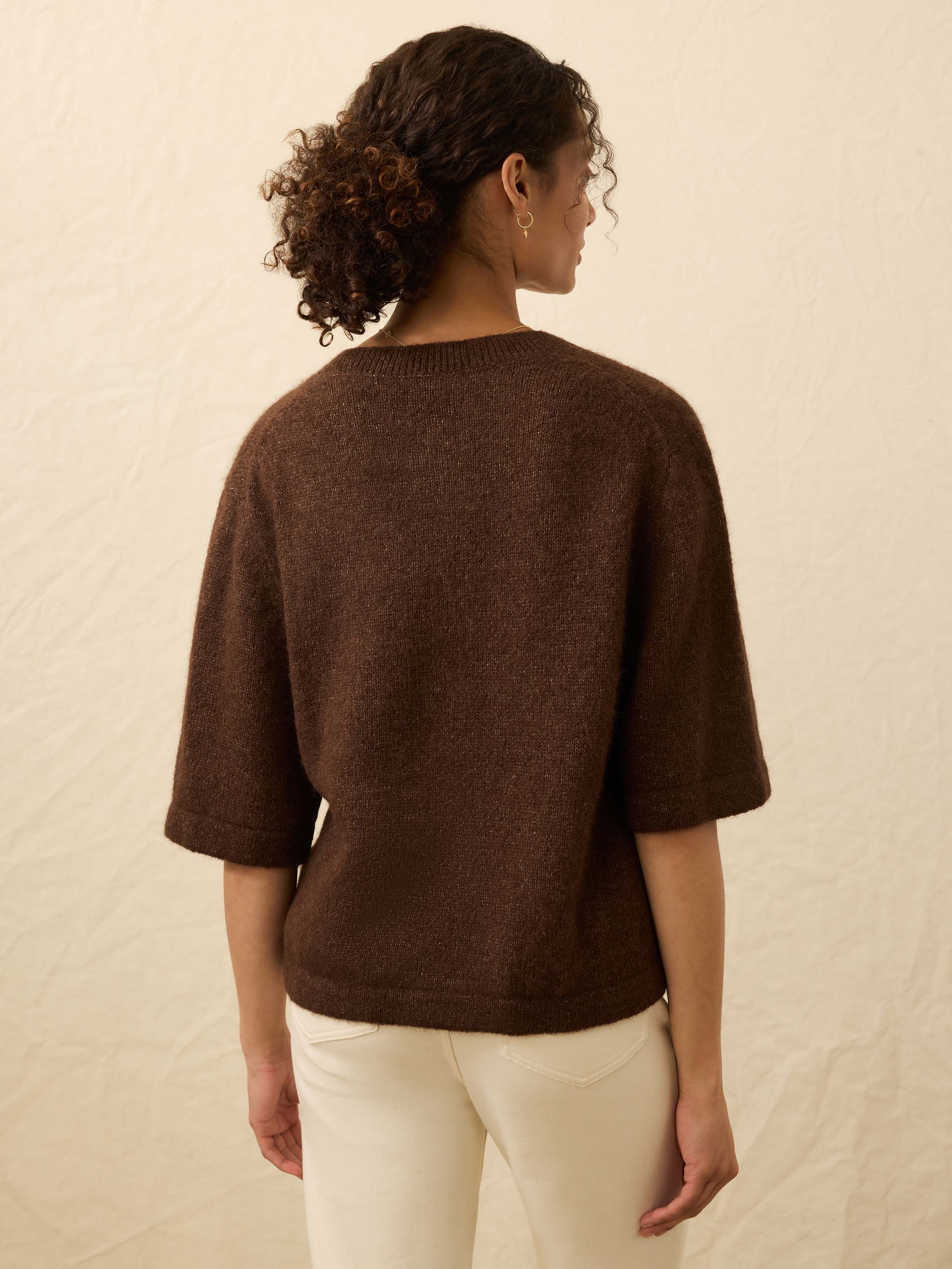 Apres Alpaca Cardigan - Walnut Brown