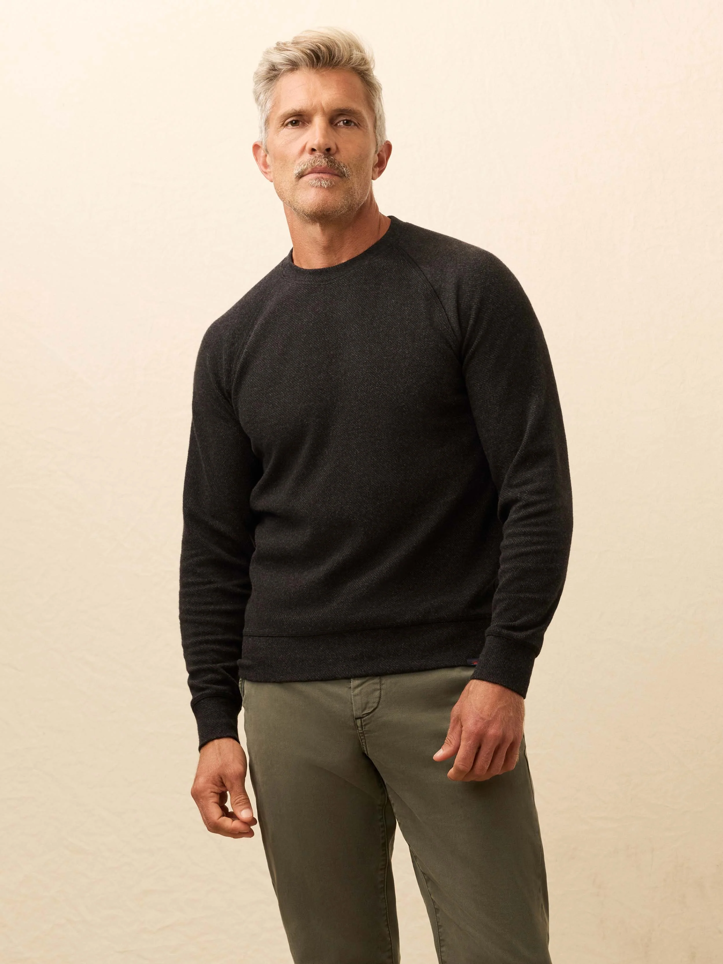 Legend Sweater Crew - Heathered Black Twill