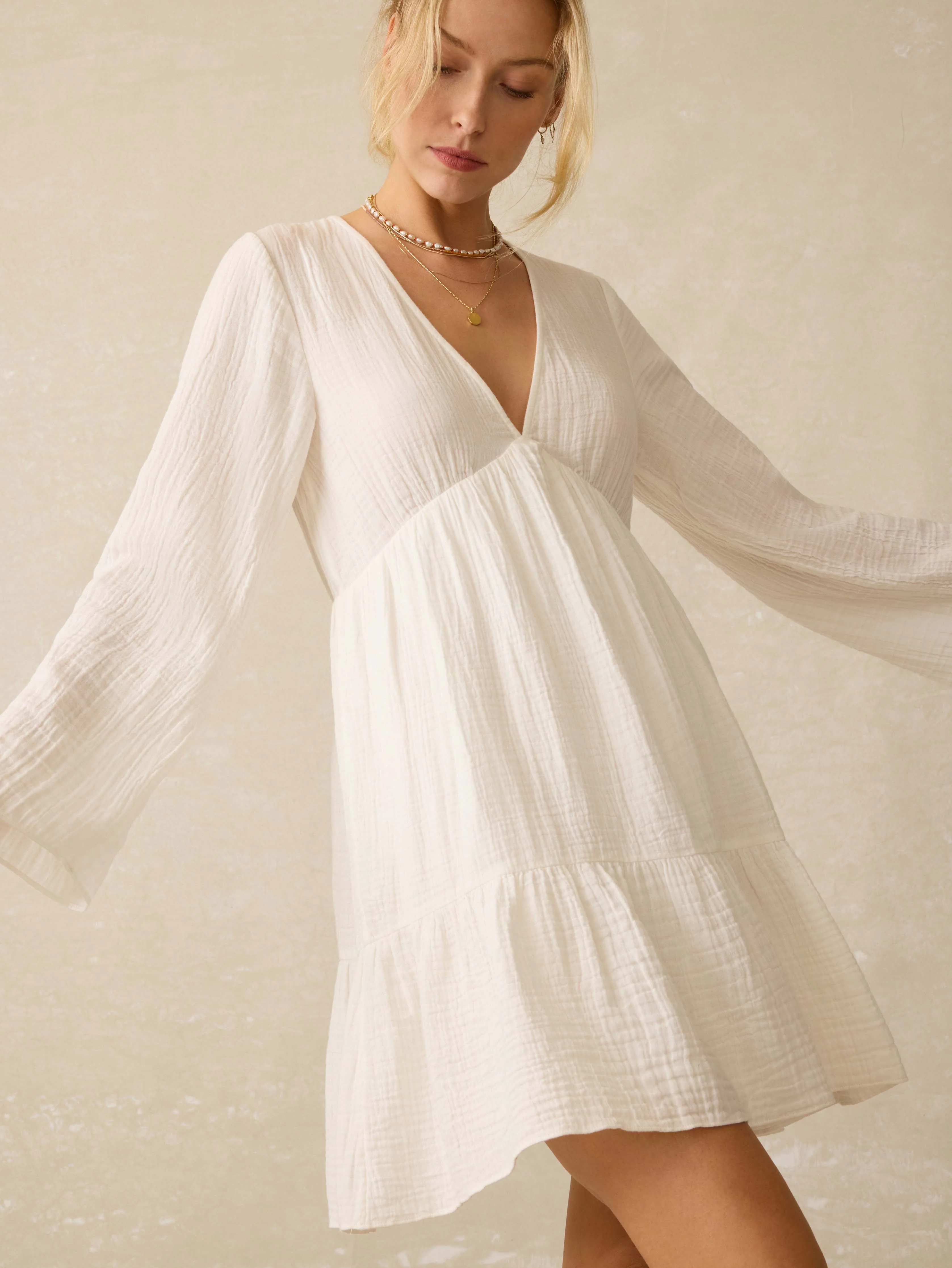 Dune Cotton Gauze Oceana Dress - White