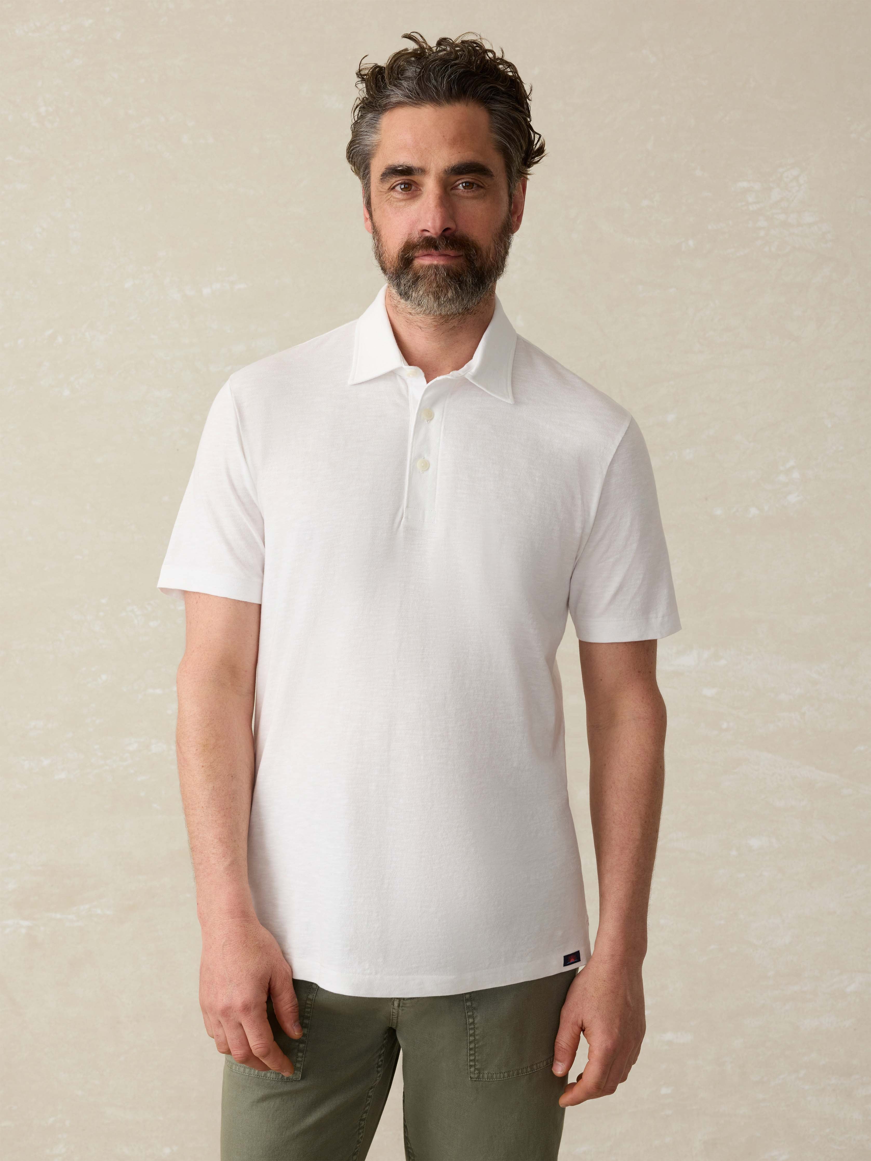 Sunwashed T-Shirt Polo - White