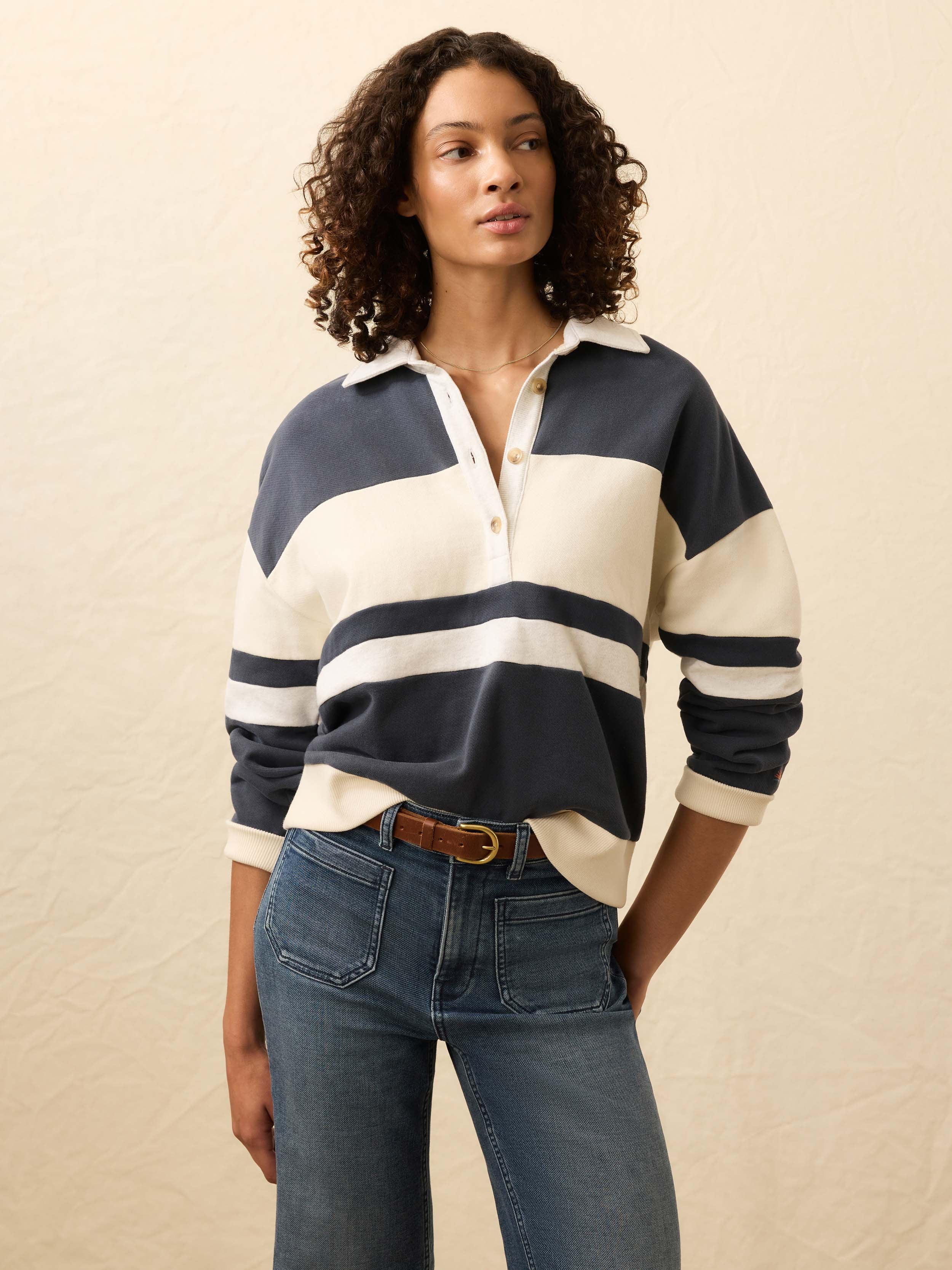 High Standard Fleece Rugby - Retro Moon