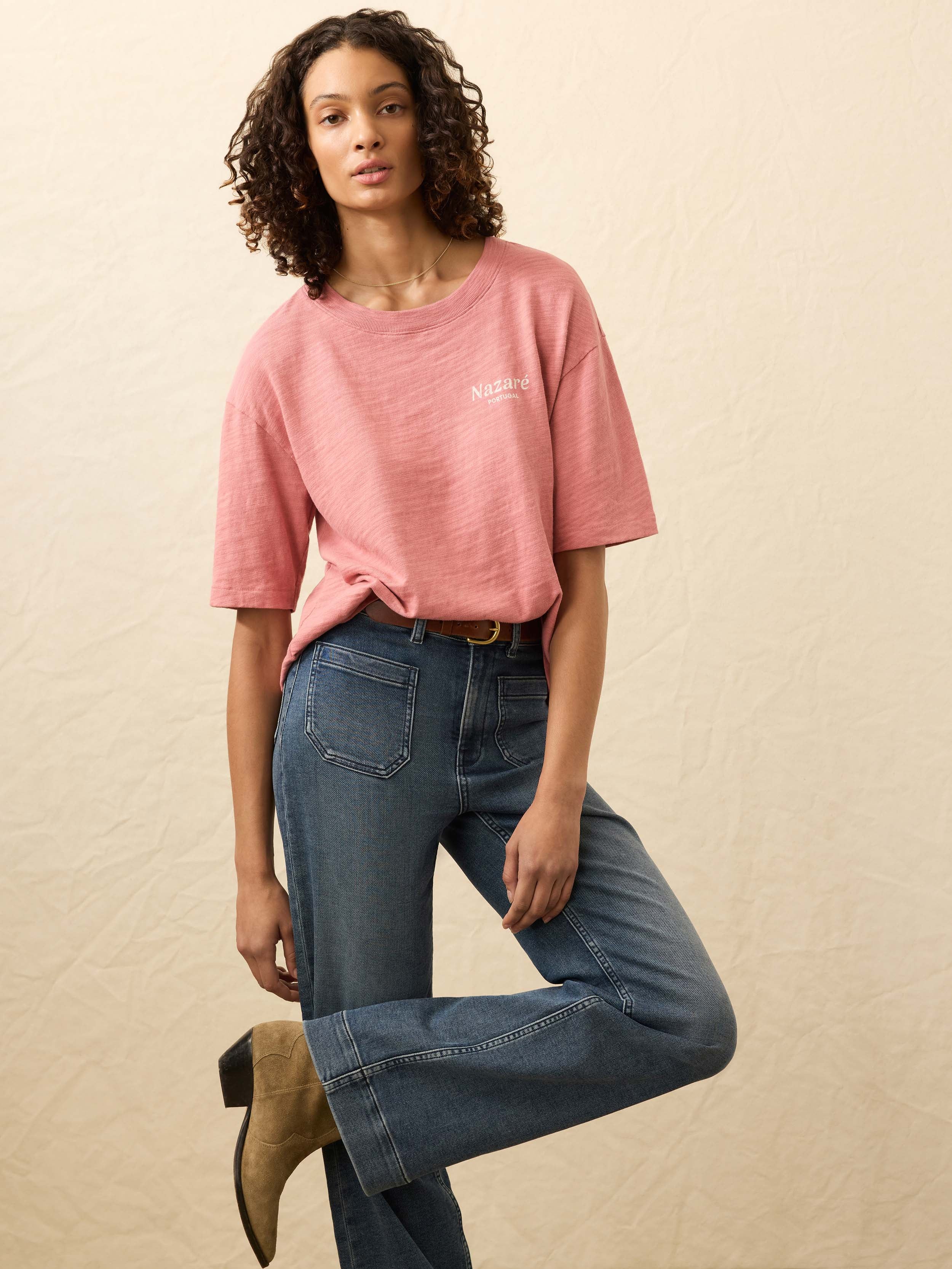 Sunwashed Slub Vintage Tee - Faded Flag