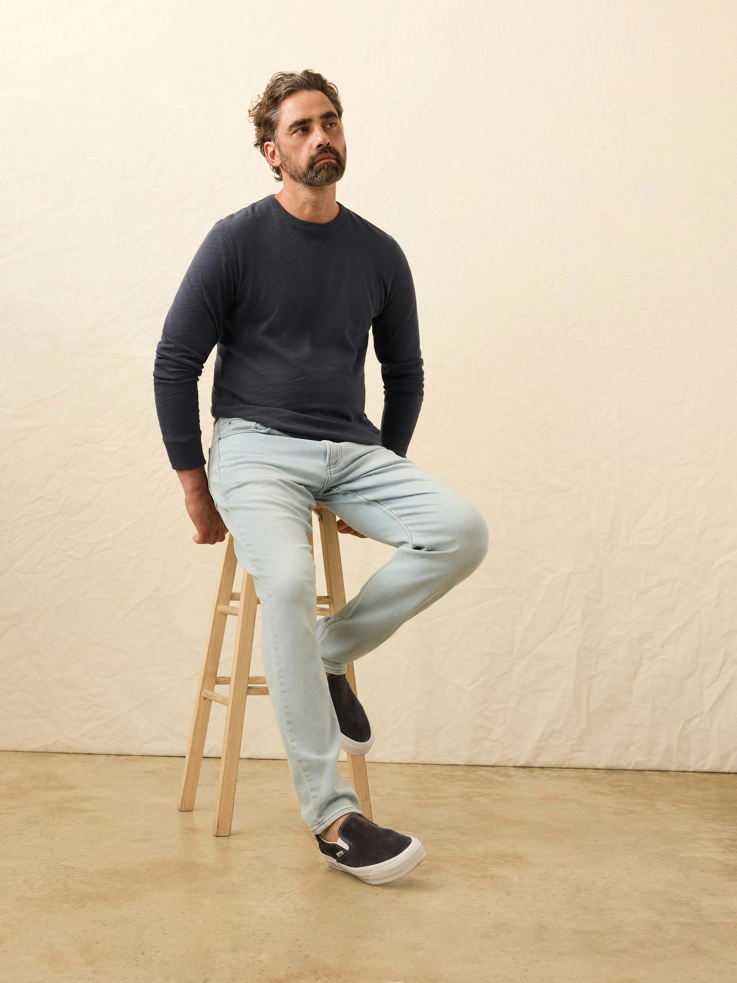 Stretch Terry Indigo 5 Pocket - Riverbend Wash