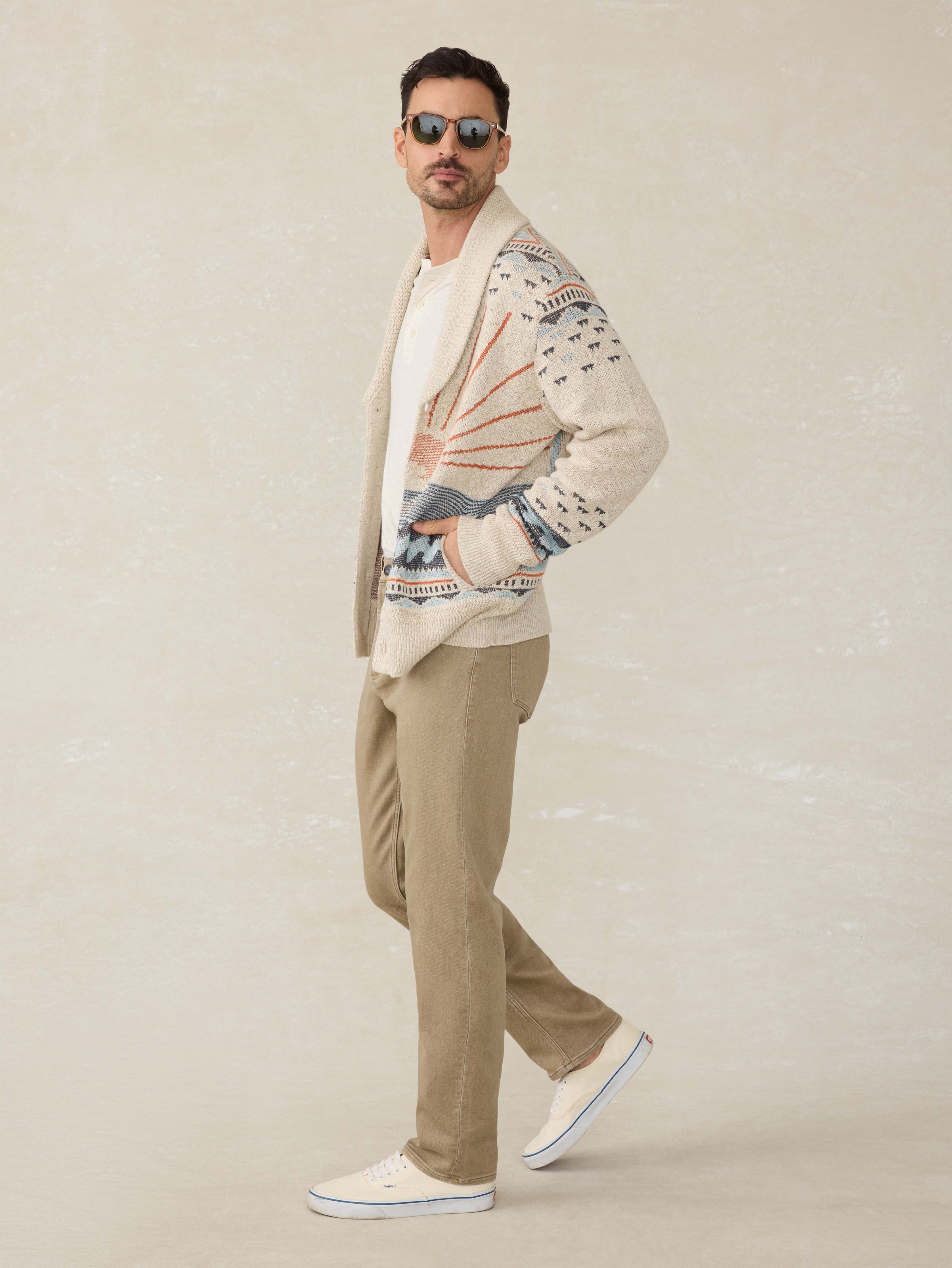 Stretch Terry 5-Pocket Pant - Desert Khaki