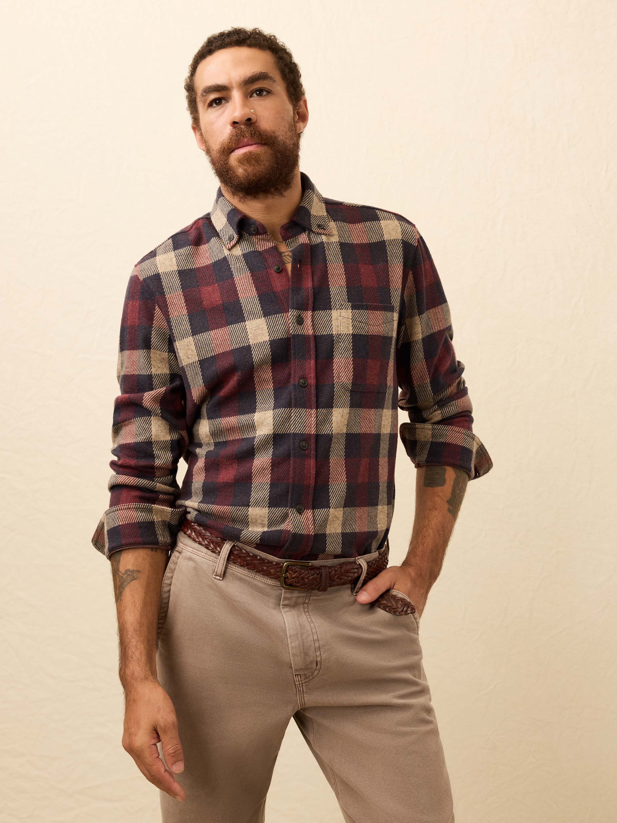 Legend Sweater Shirt (Single Pocket) - Burchfield Plaid