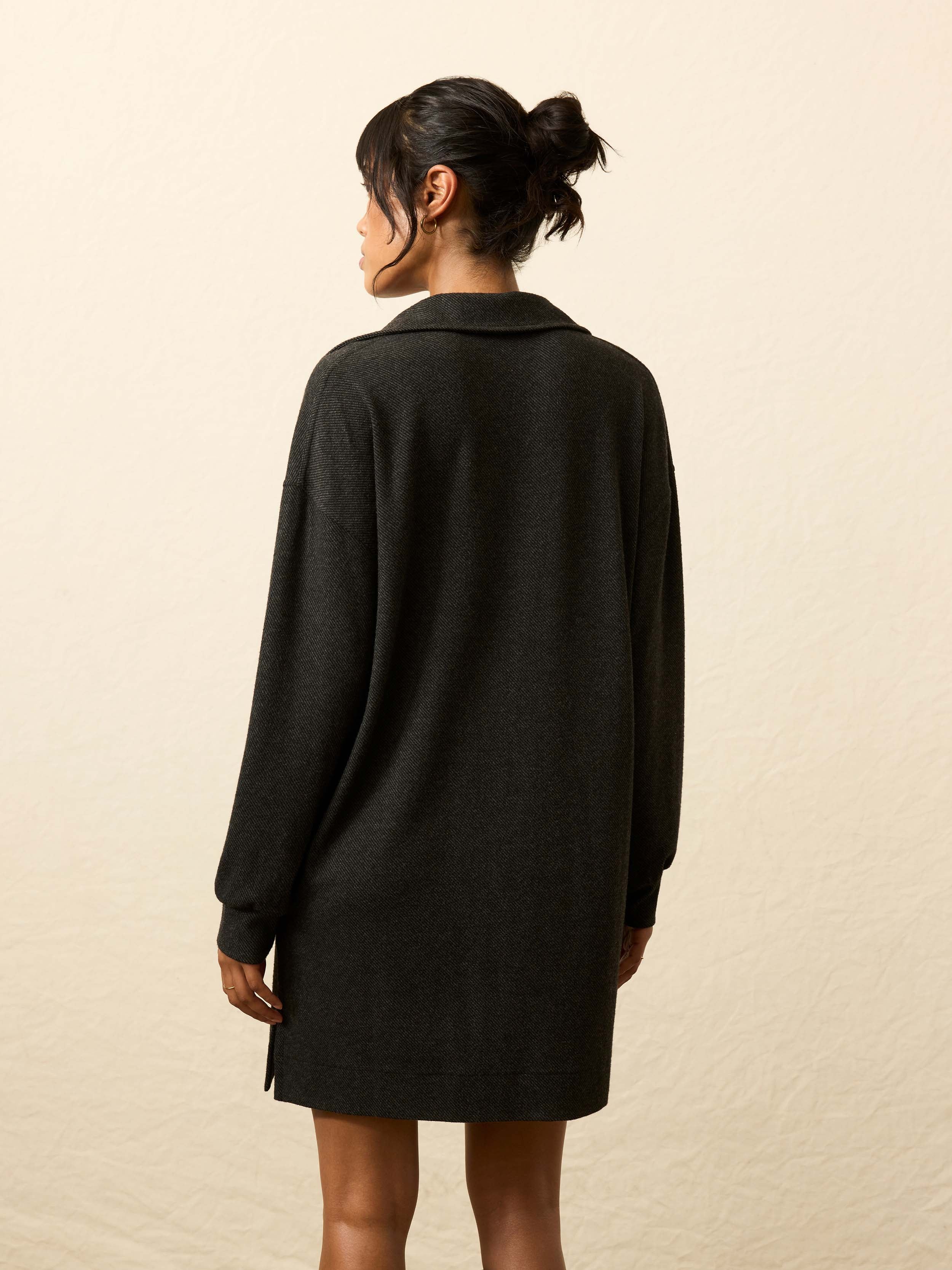 Legend™ Sweater Hudson Dress - Heathered Black Twill
