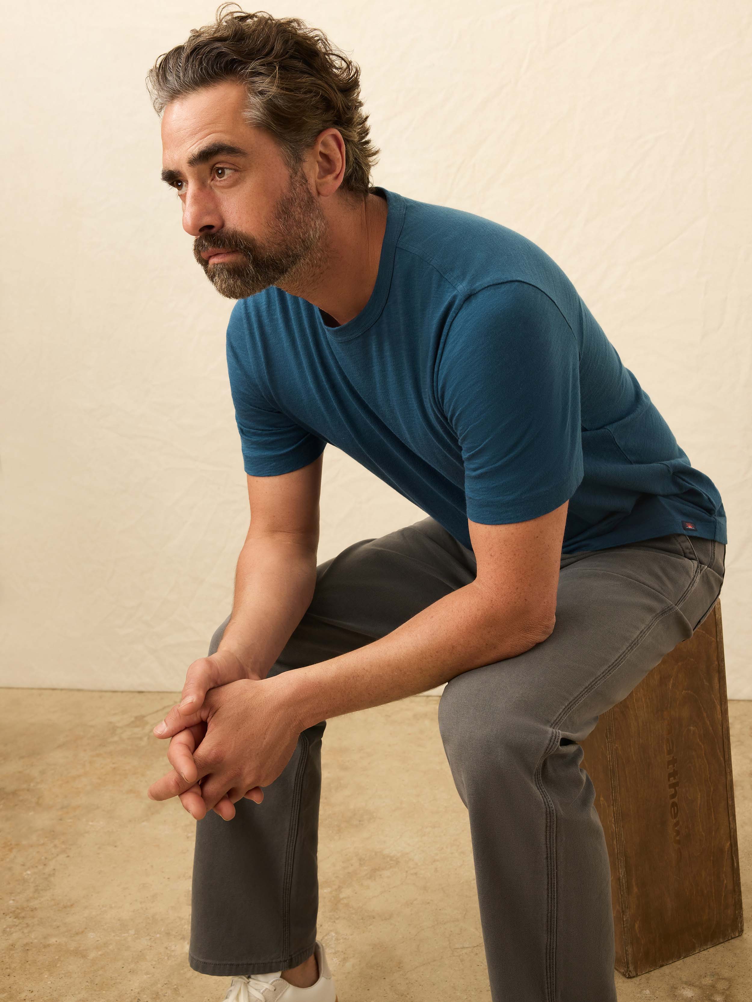 Sunwashed Regenerative Tee - Ocean Storm