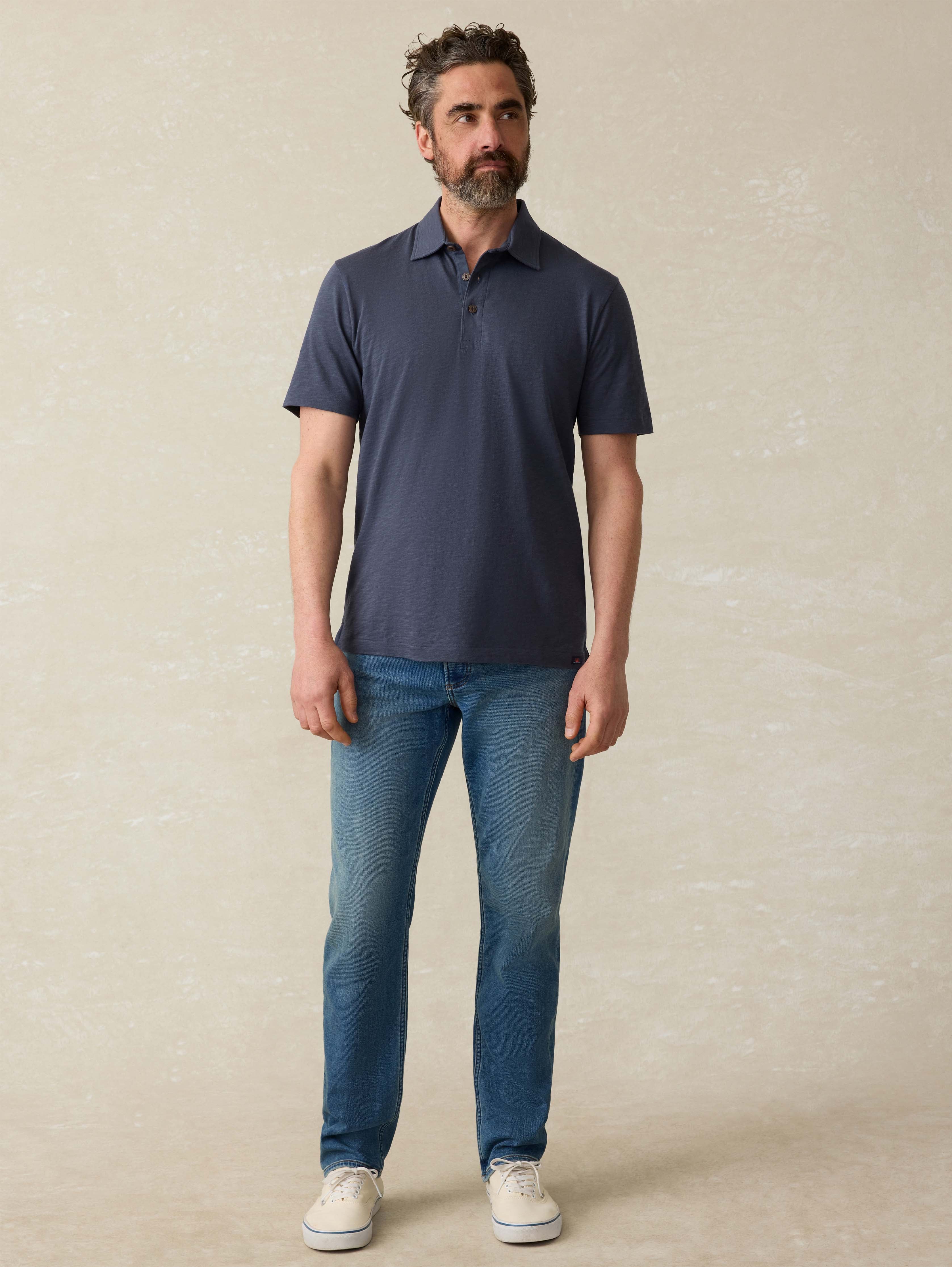 Sunwashed T-Shirt Polo - Dune Navy