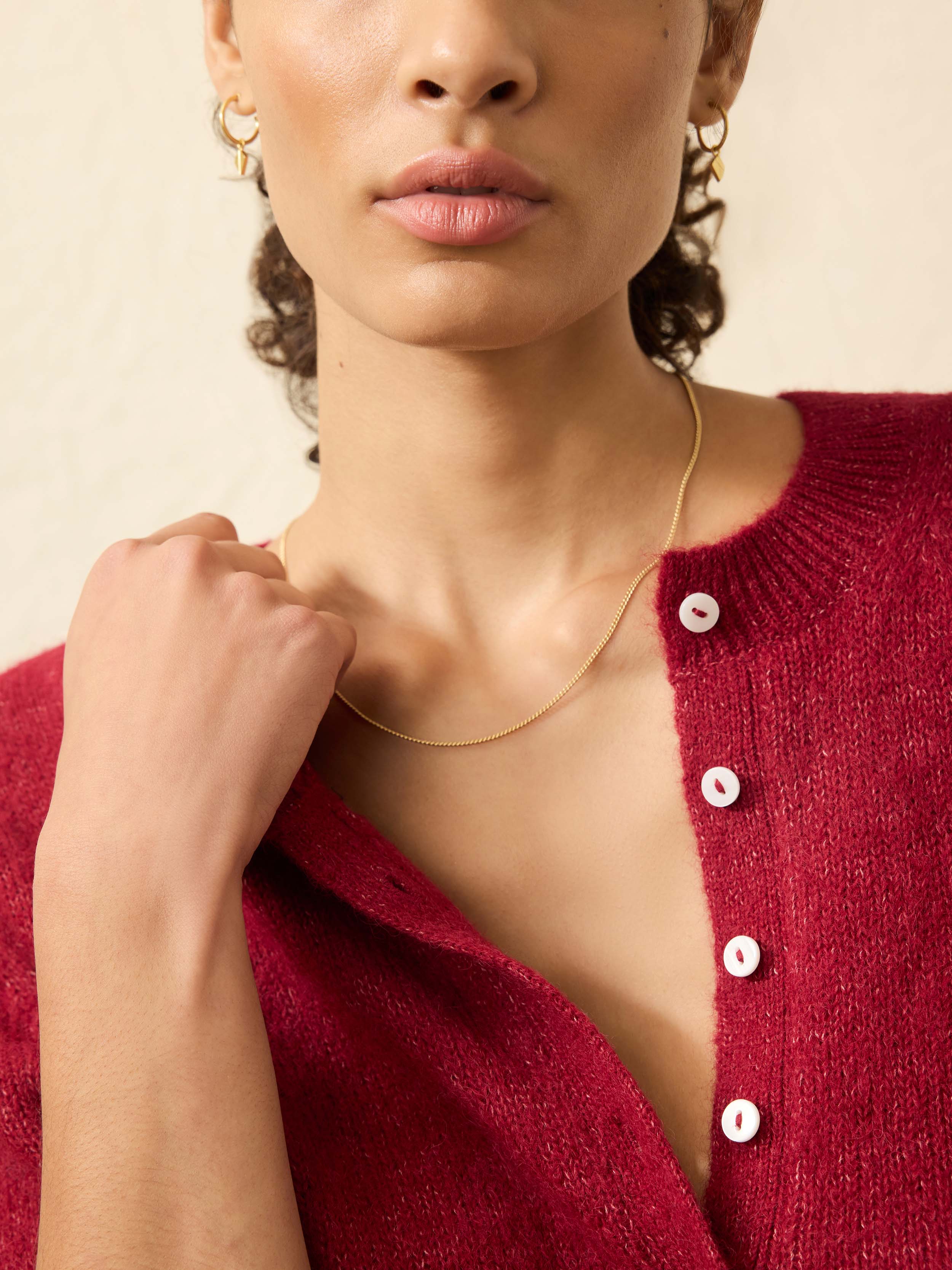 Apres Alpaca Cardigan - Wine Rust