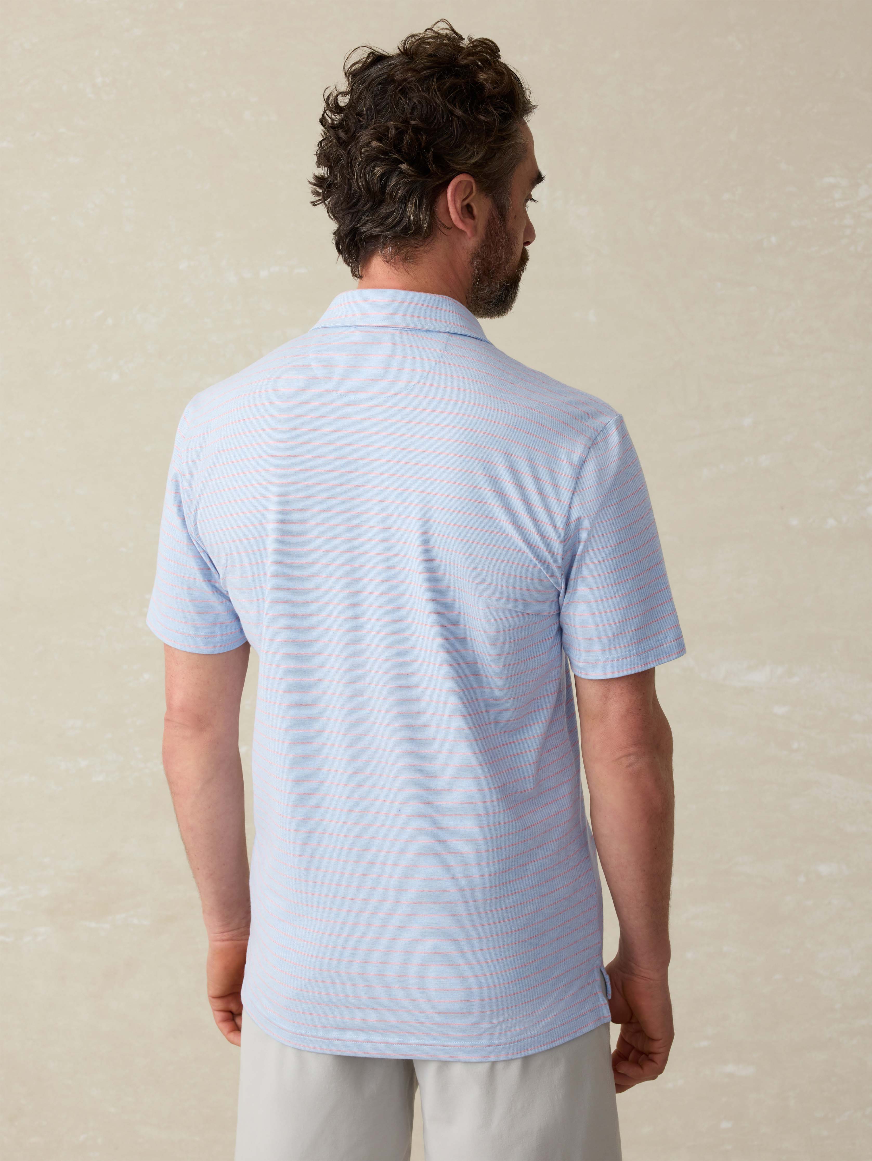 Short- Sleeve Movement™ Polo Shirt - Vista View Stripe