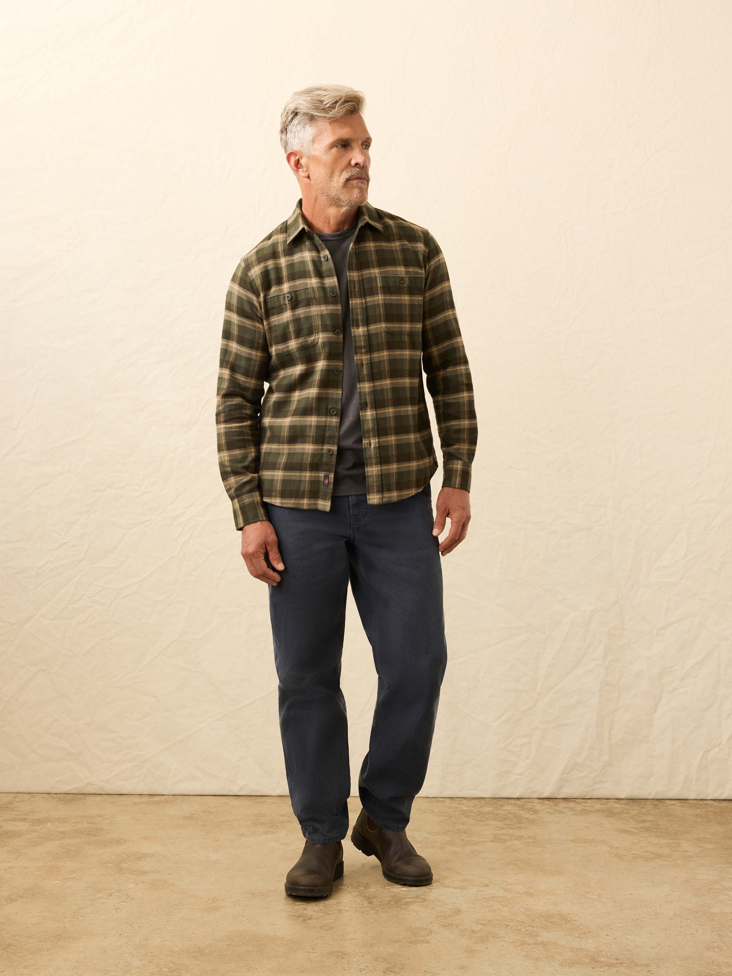 Heirloom Portuguese Flannel Shirt- Garrett Verde Plaid