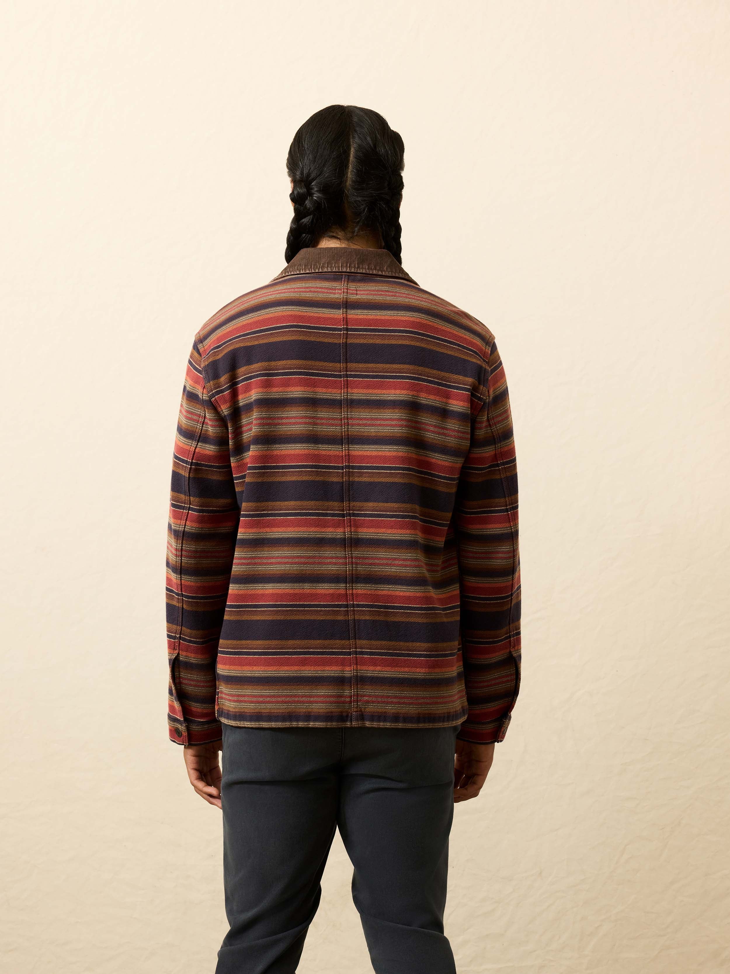 High Ridge Twill Studio Jacket - Unisex - Night Time Fire Stripe