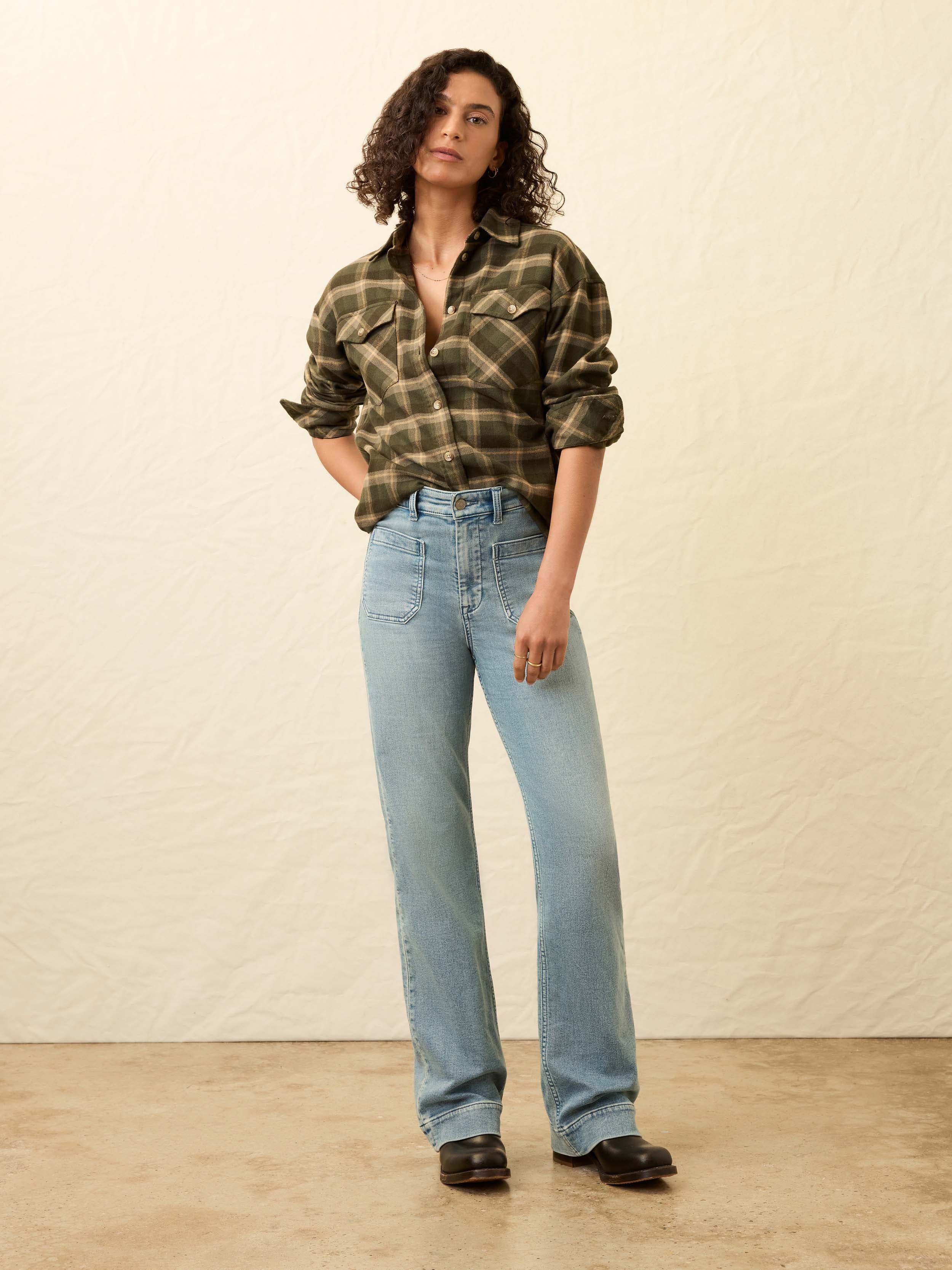 Stretch Terry Patch Pocket Pant - Eastern Shore Wash