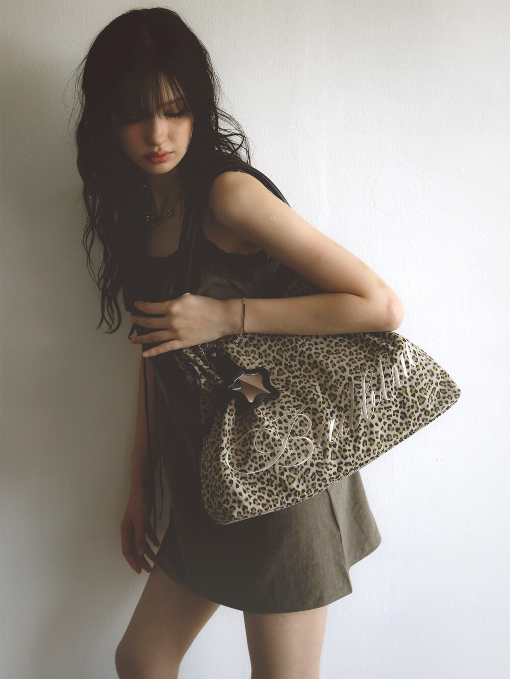 Leopard Dimsum Bag Beige