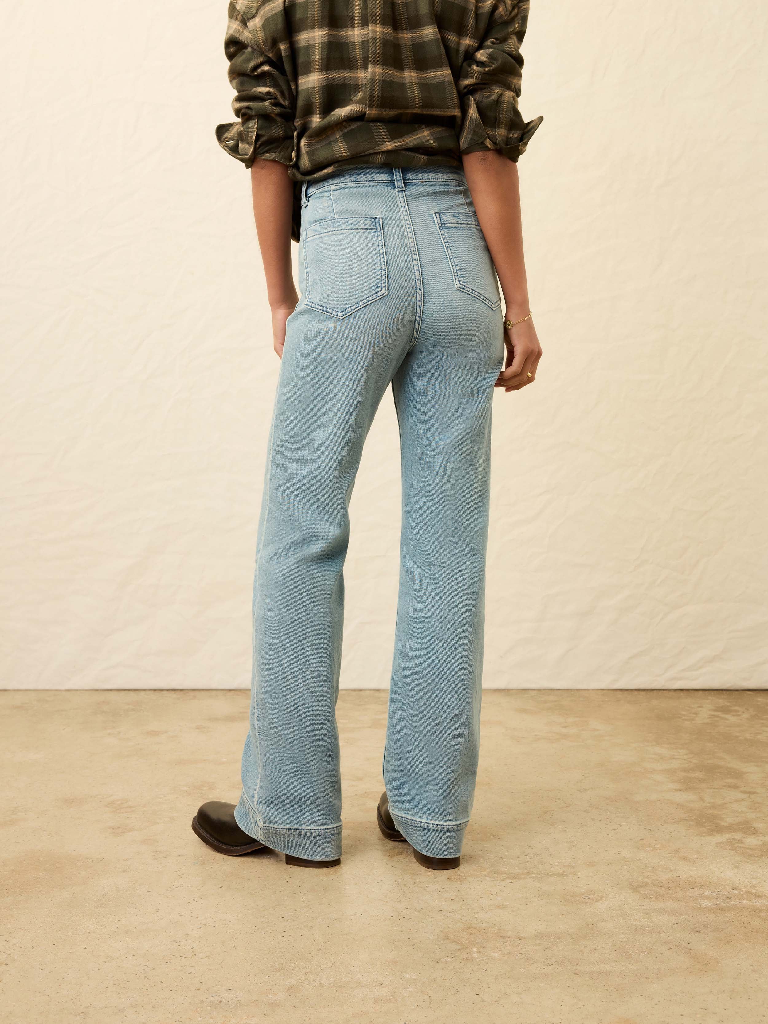 Stretch Terry Patch Pocket Pant - Eastern Shore Wash