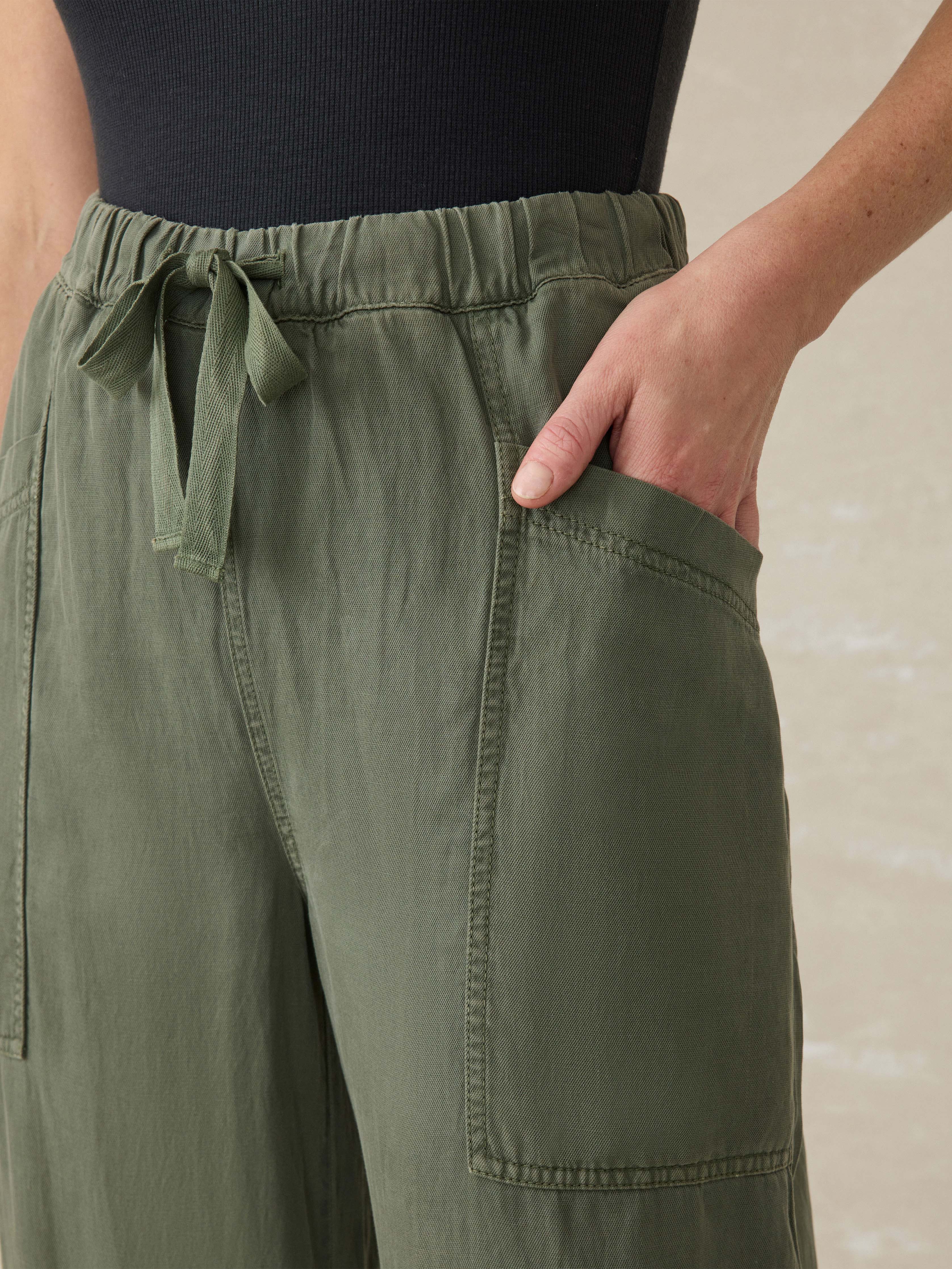 Topanga Drape Pant - Thyme