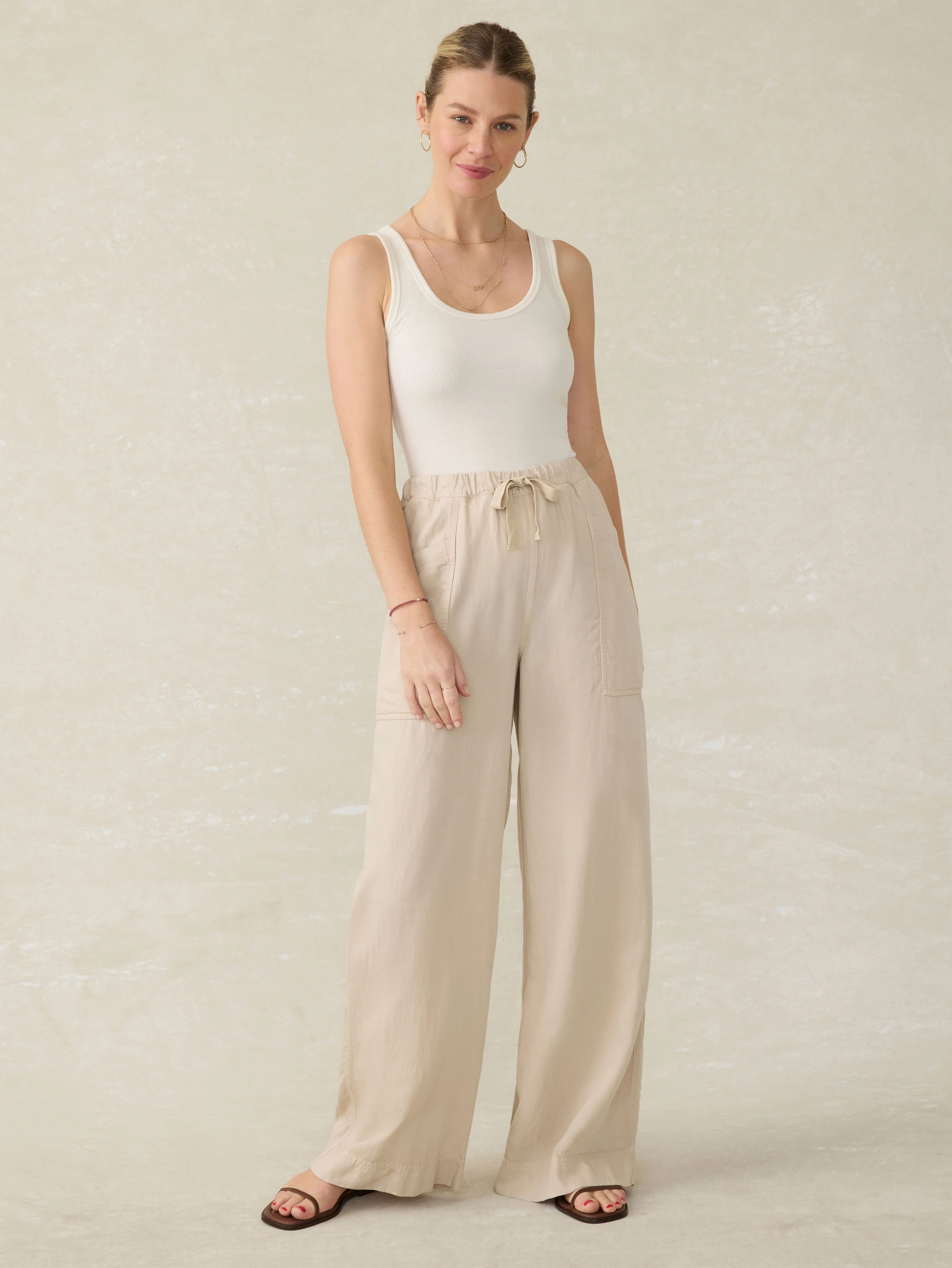 Topanga Drape Pant - Wheaten
