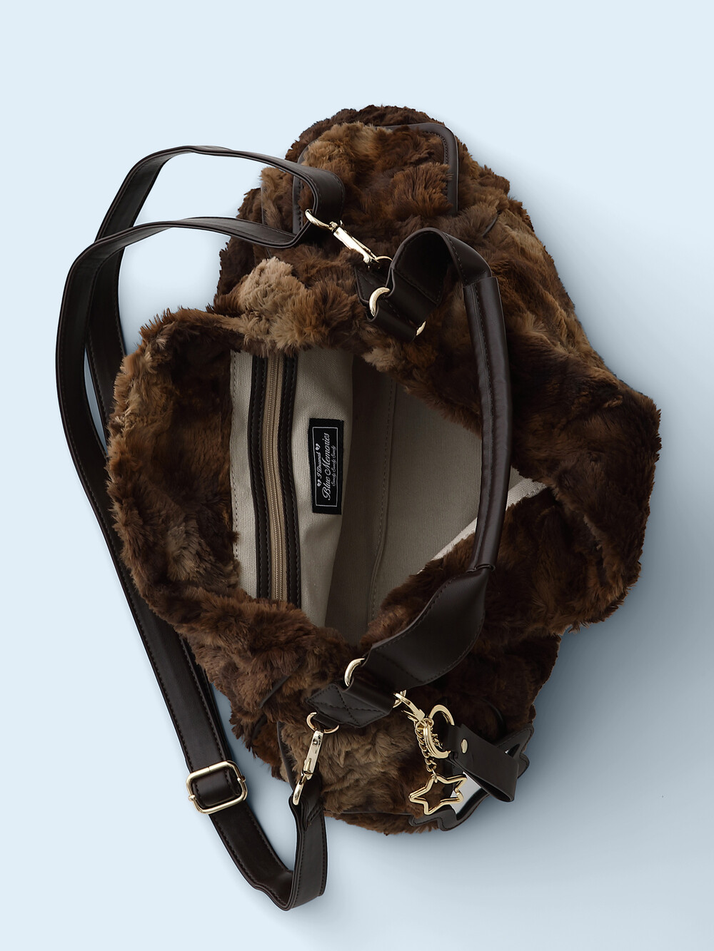Eco Fur Pillow Bag Brown
