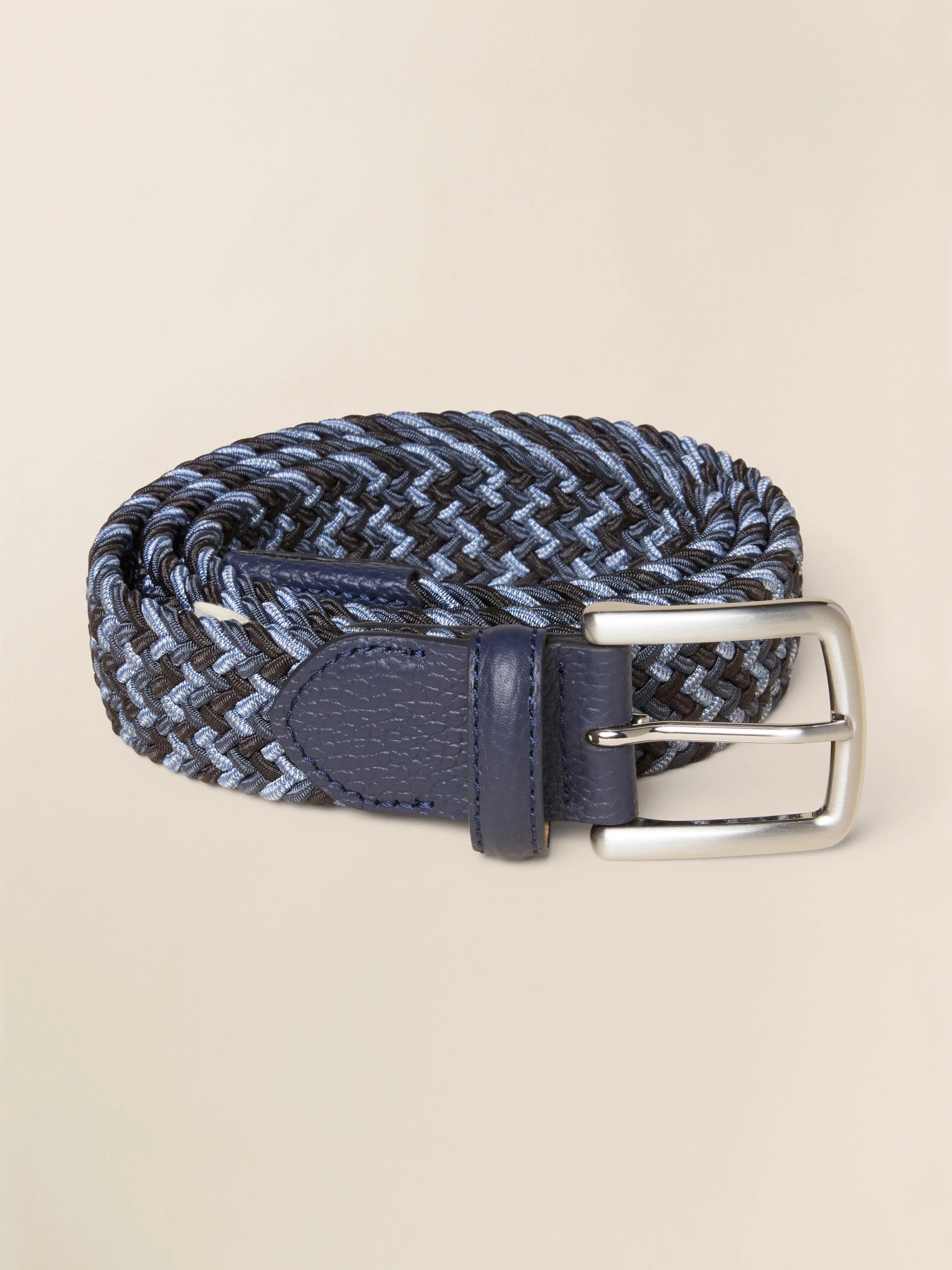 Men's Stretch Woven Belt - Blue Multi
