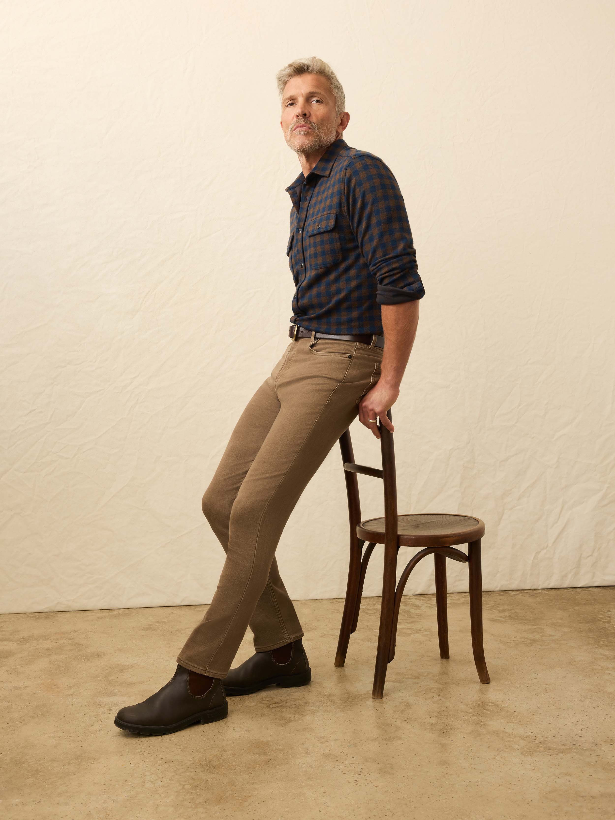 Legend™ Sweater Shirt - Navy Woodland Check