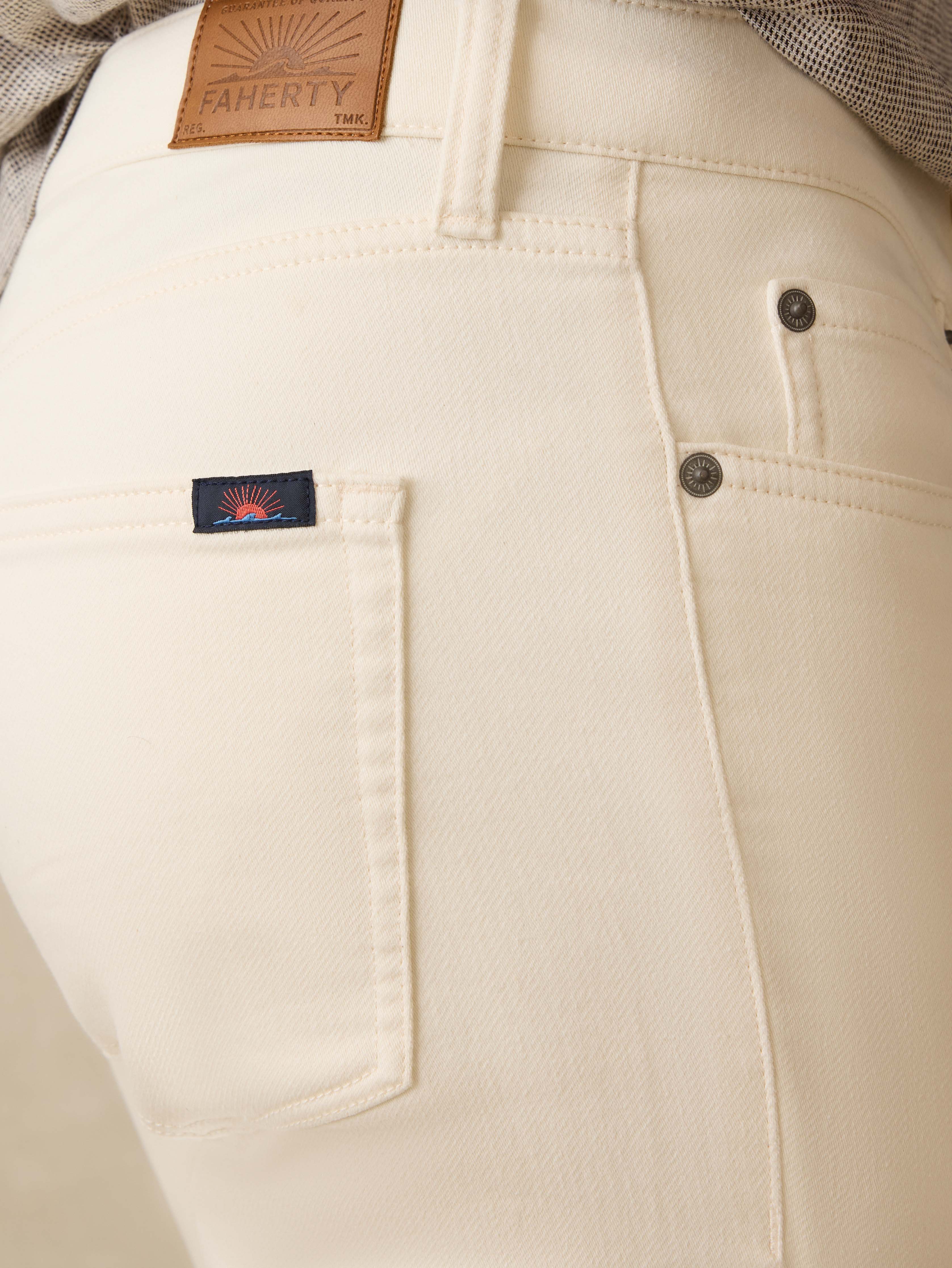 Stretch Terry 5-Pocket Pant - Egret