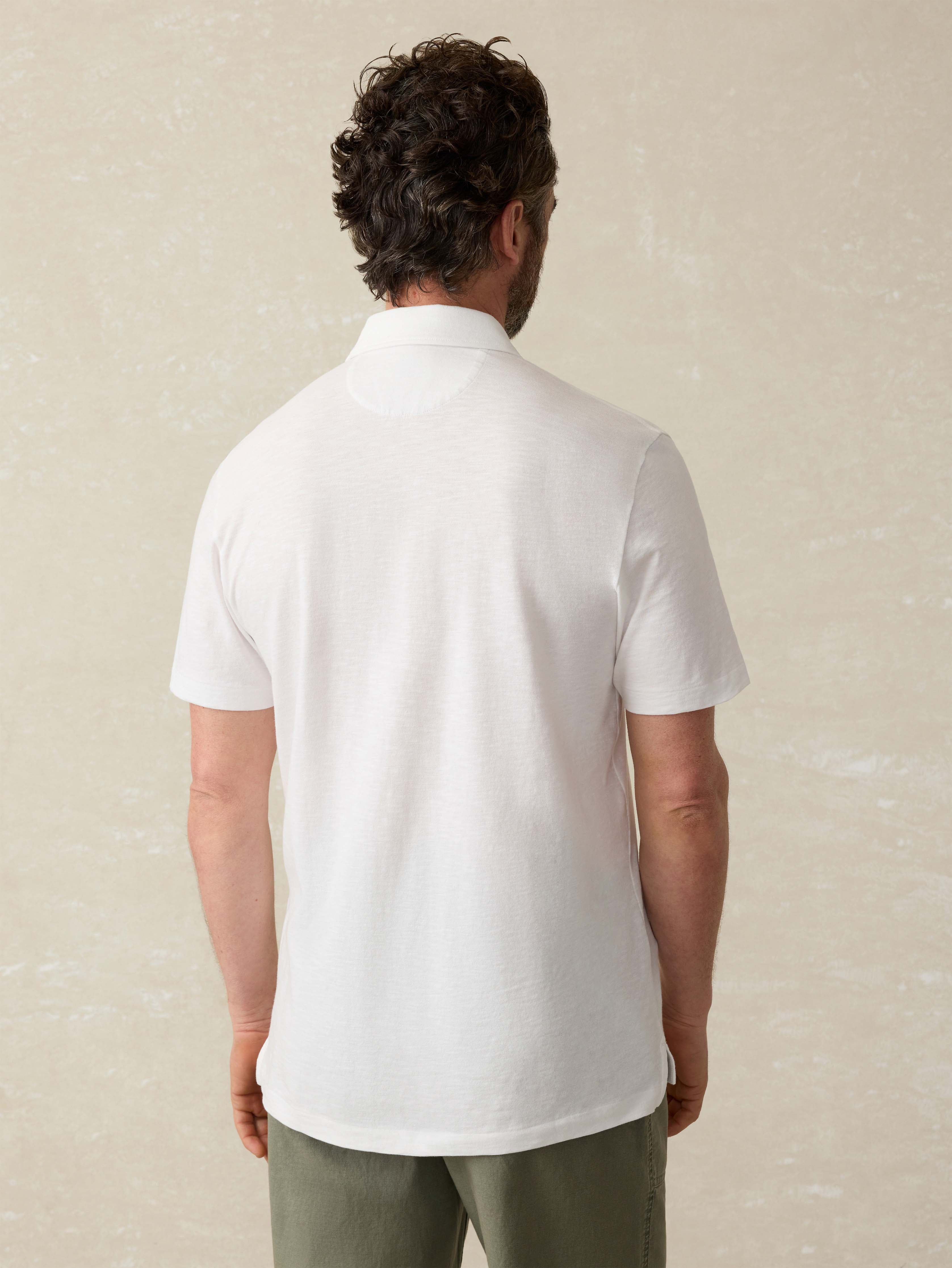 Sunwashed T-Shirt Polo - White