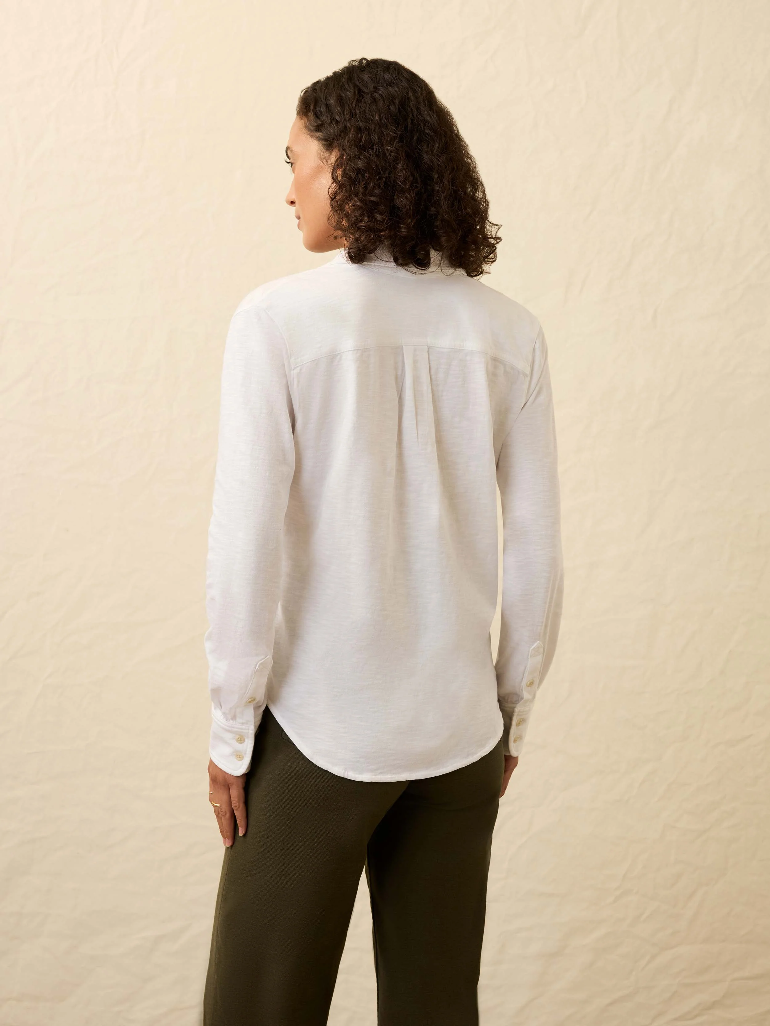 Sunwashed Knit Shirt - White