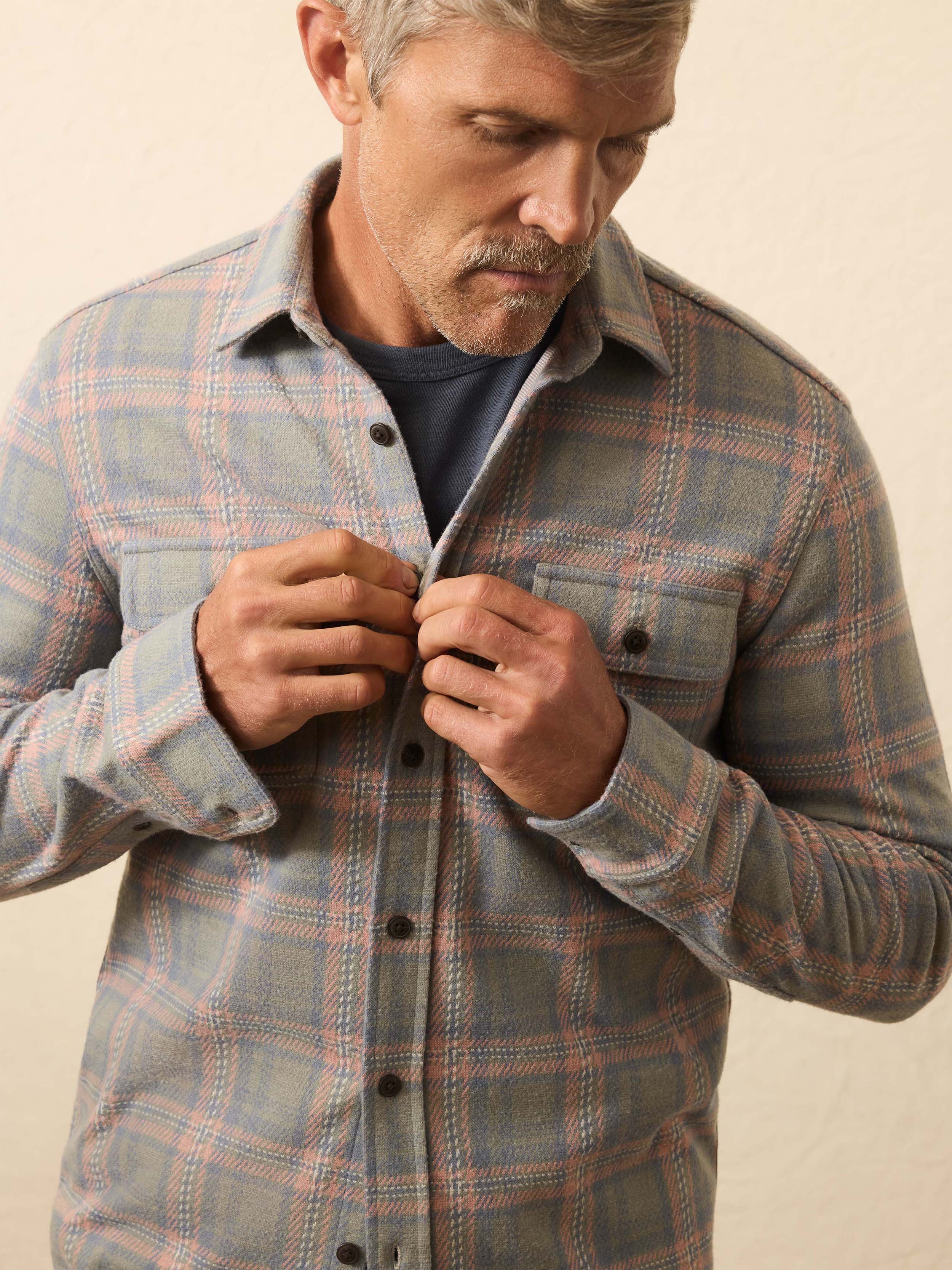 Legend™ Sweater Shirt - Forest Rose Plaid