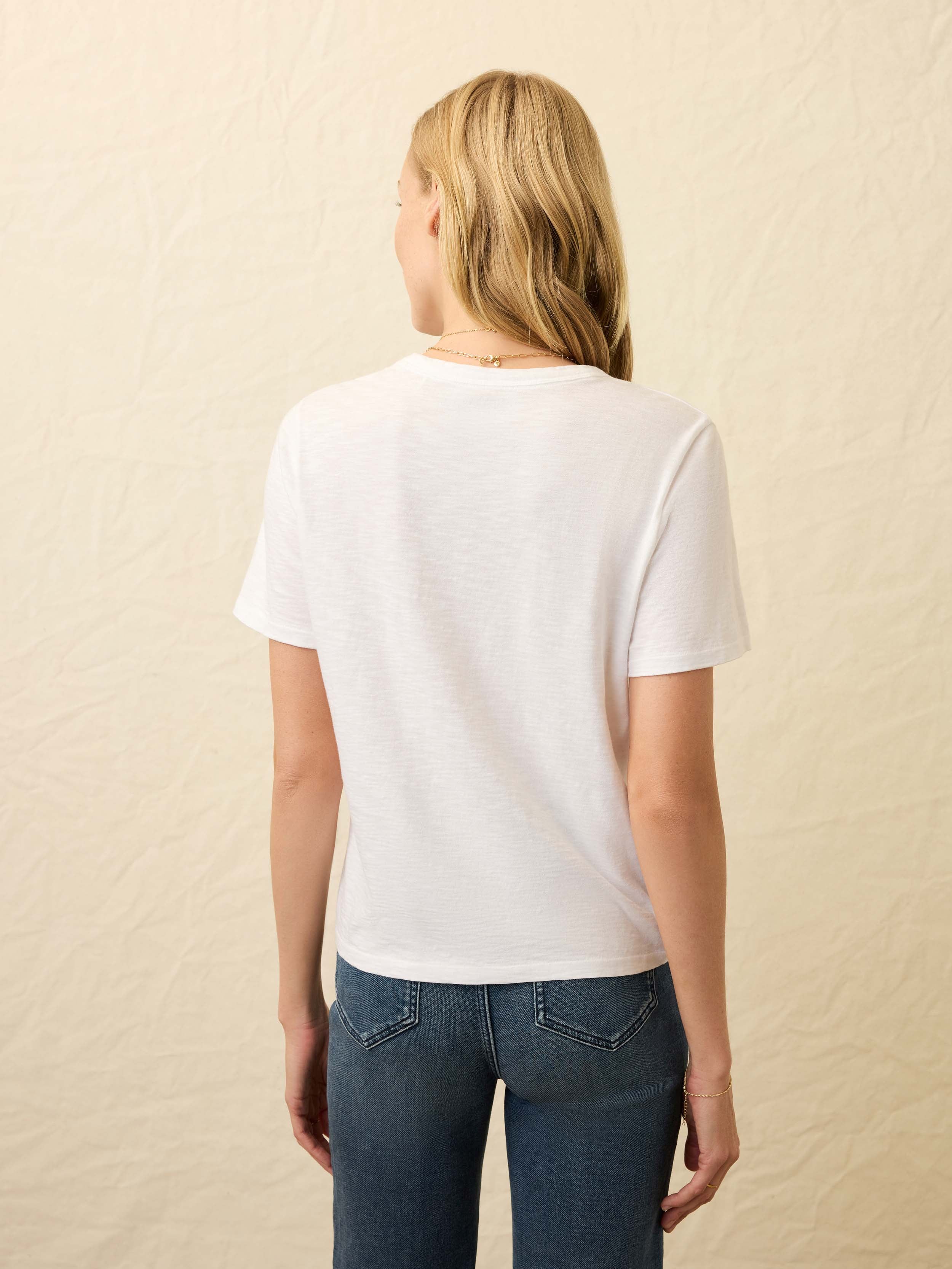 Sunwashed Essential Tee - White
