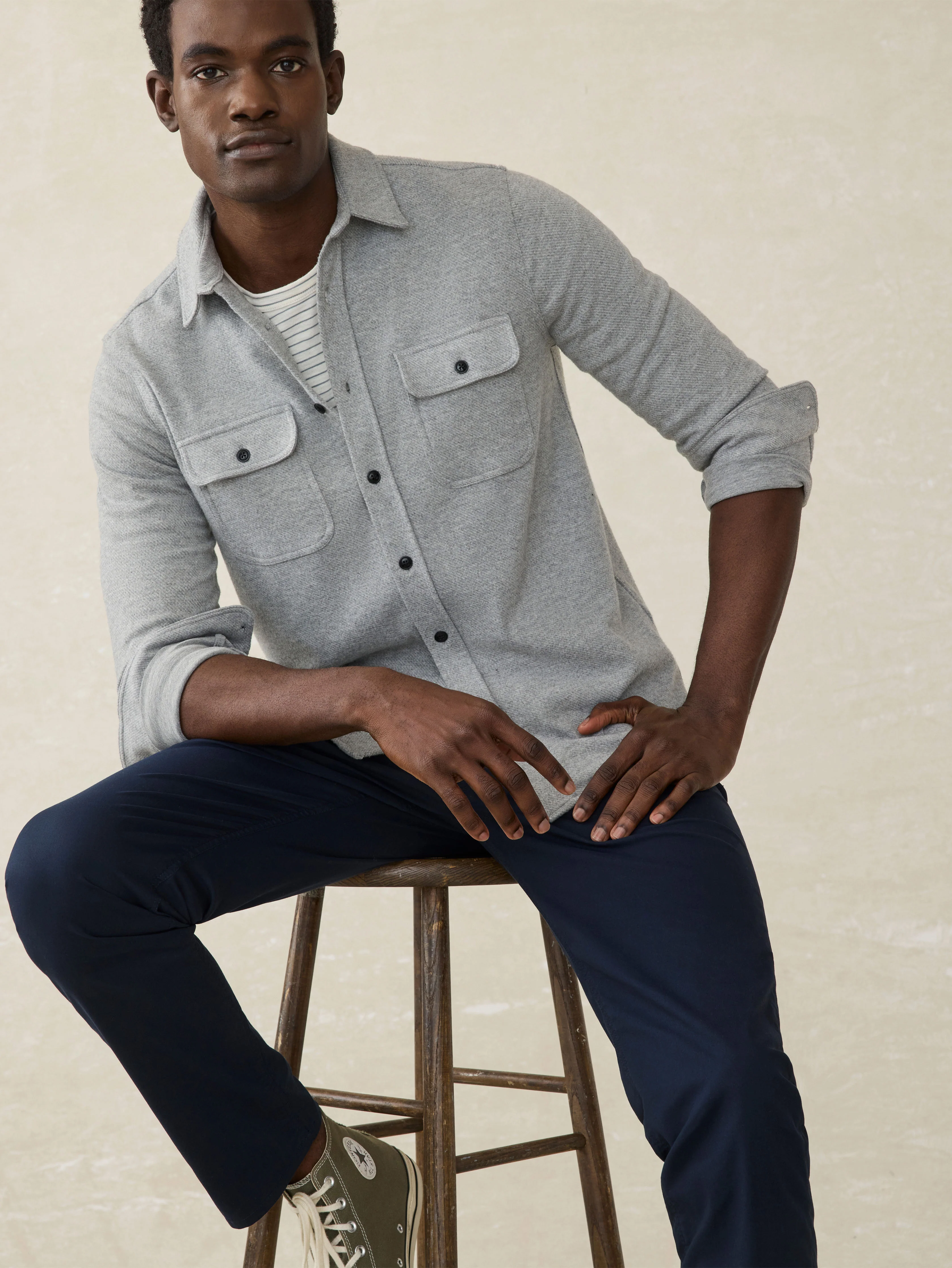 Legend™ Sweater Shirt (Tall) - Fossil Grey Twill
