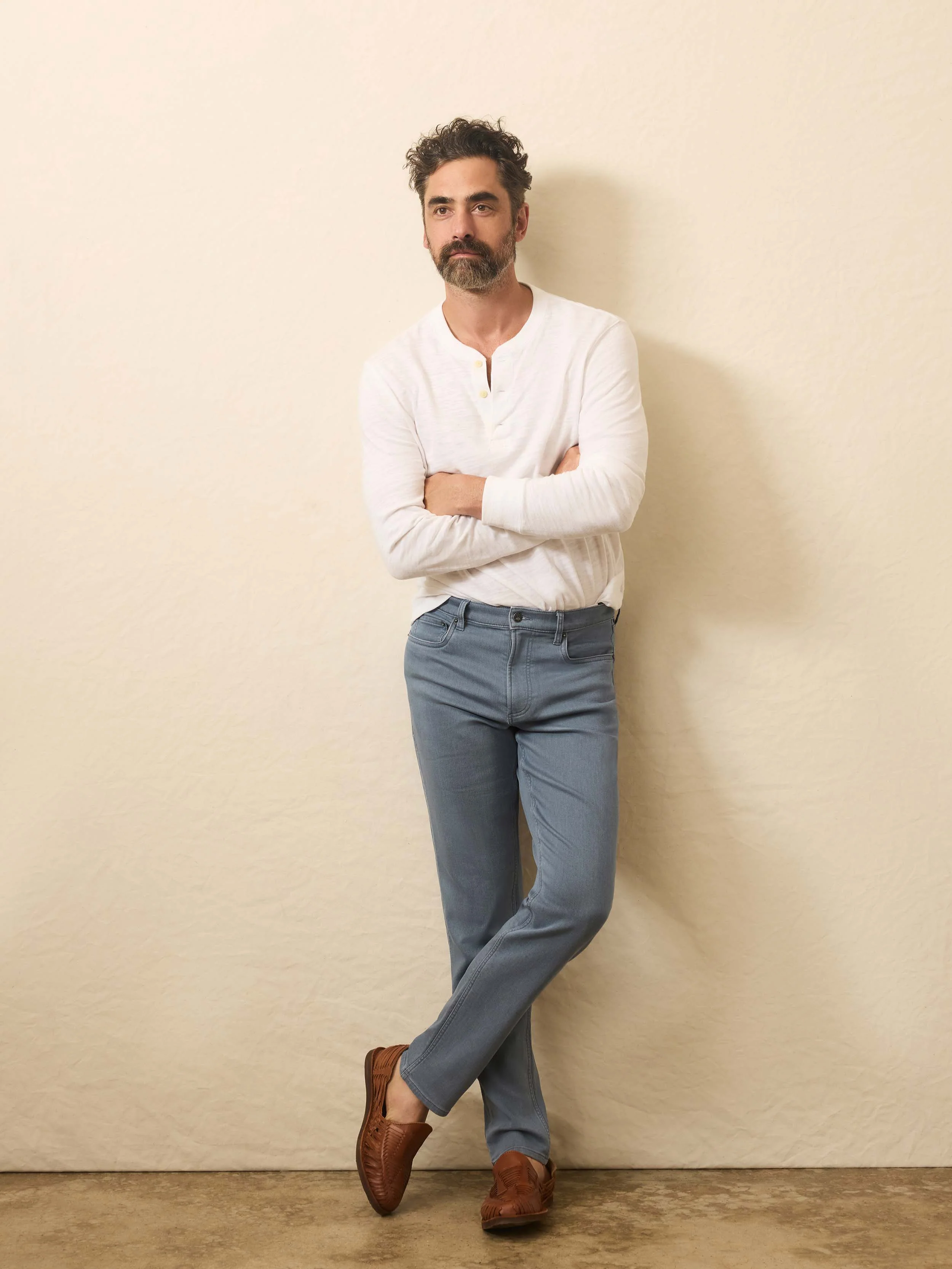 Stretch Terry 5-Pocket Pant - Rocky Blue