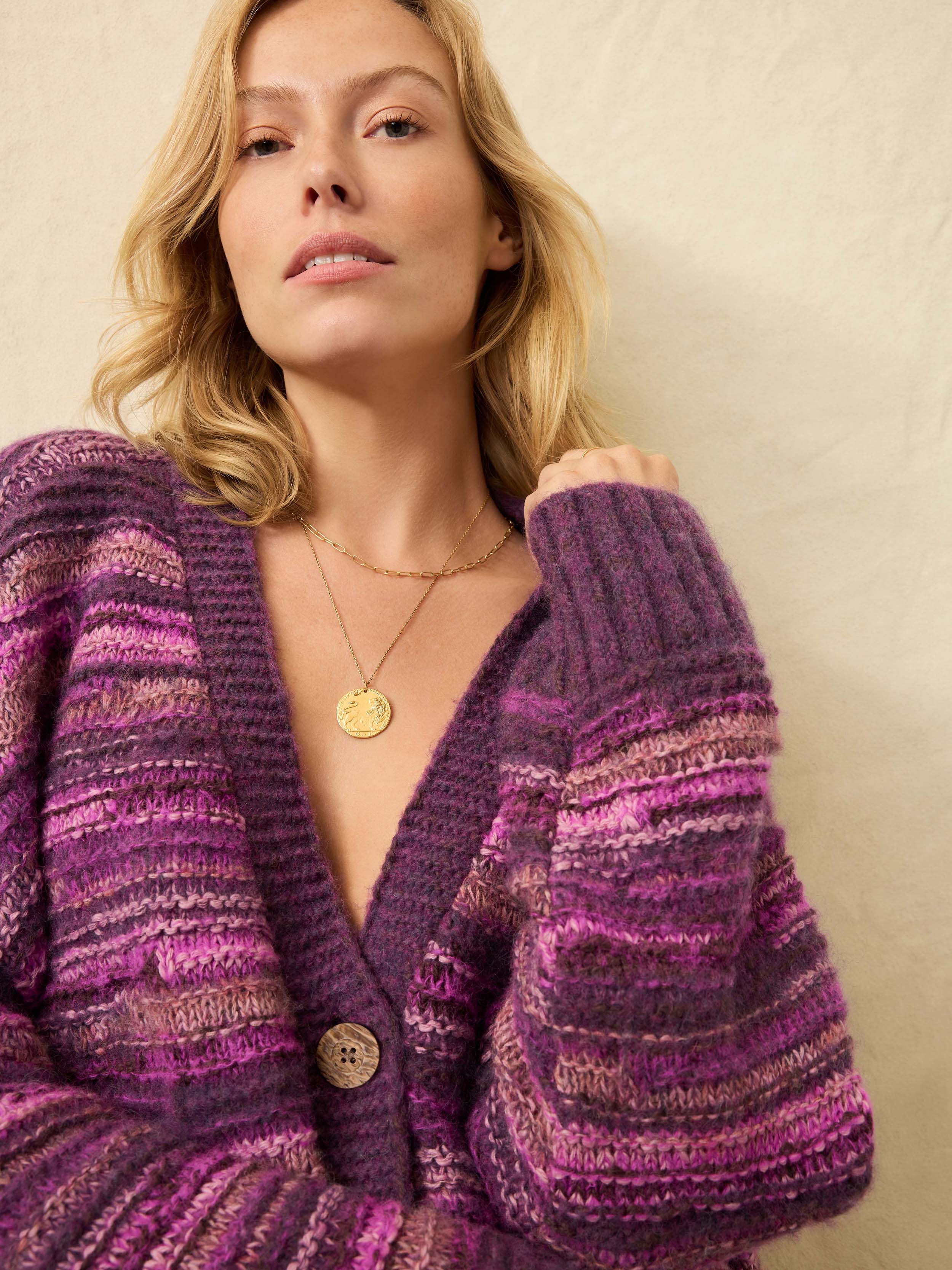 Cliffwalk Cardigan - Rose Dye Vines