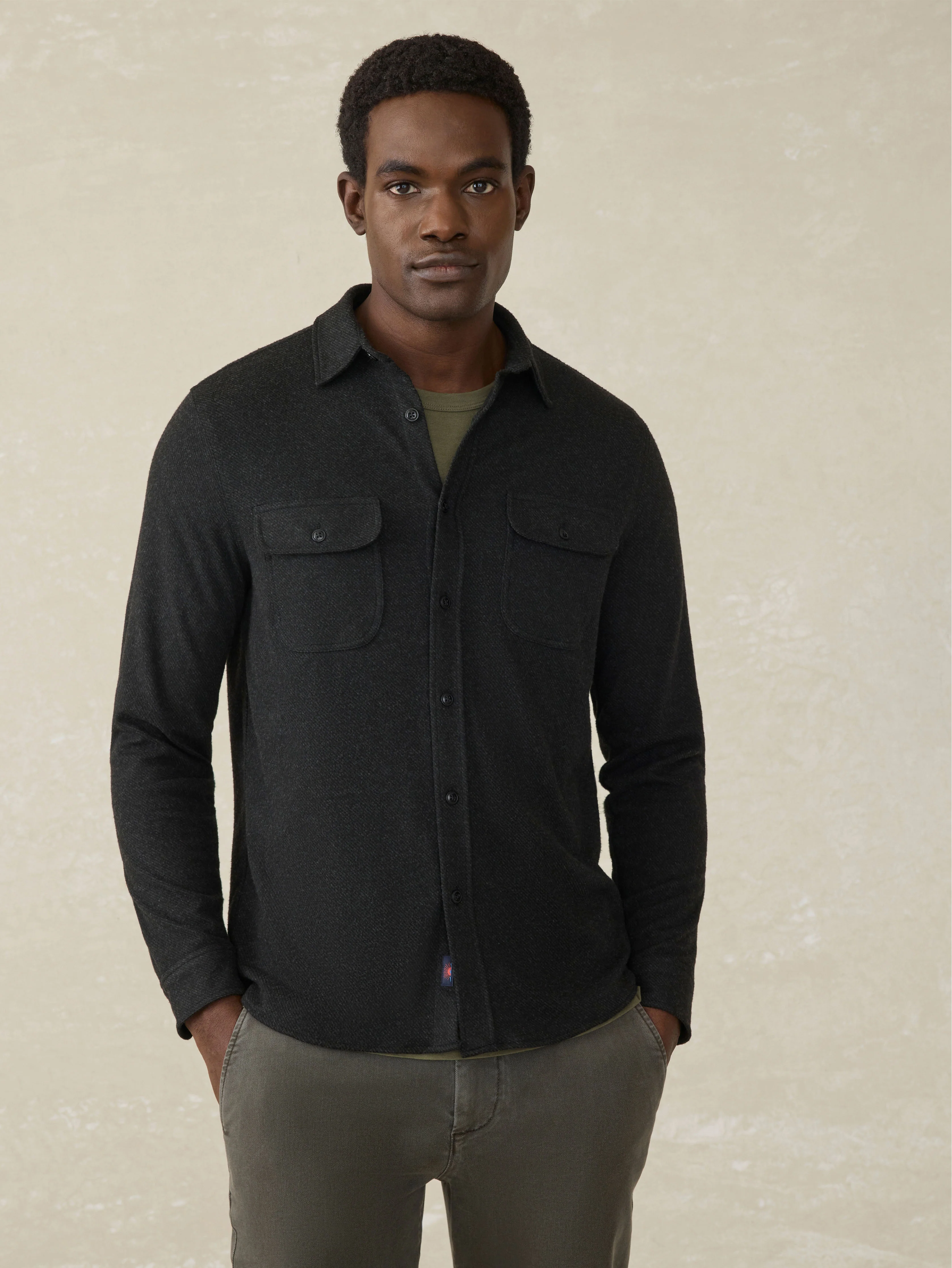 Legend™ Sweater Shirt - Heathered Black Twill