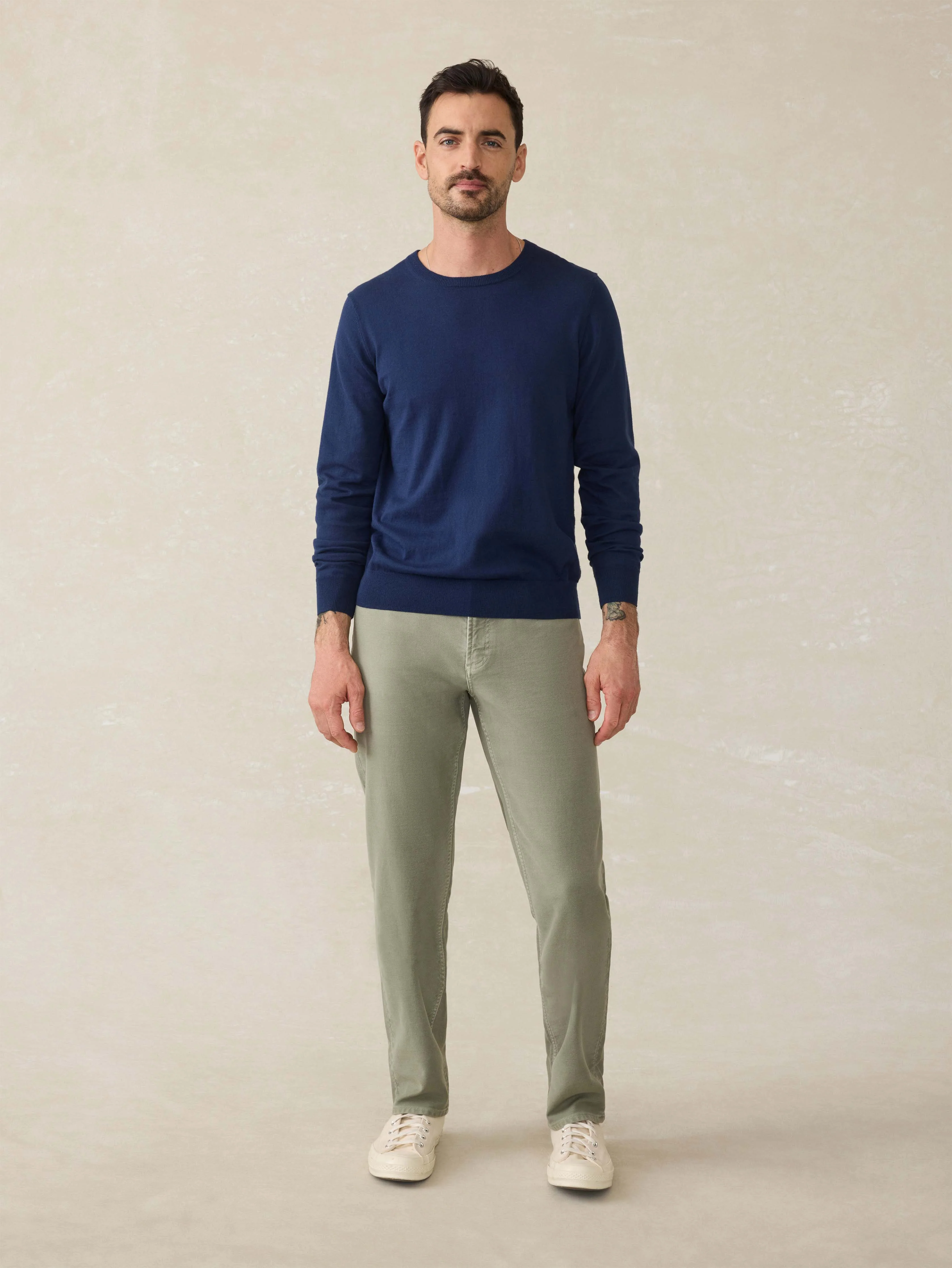 Stretch Terry 5-Pocket Pant - Faded Olive