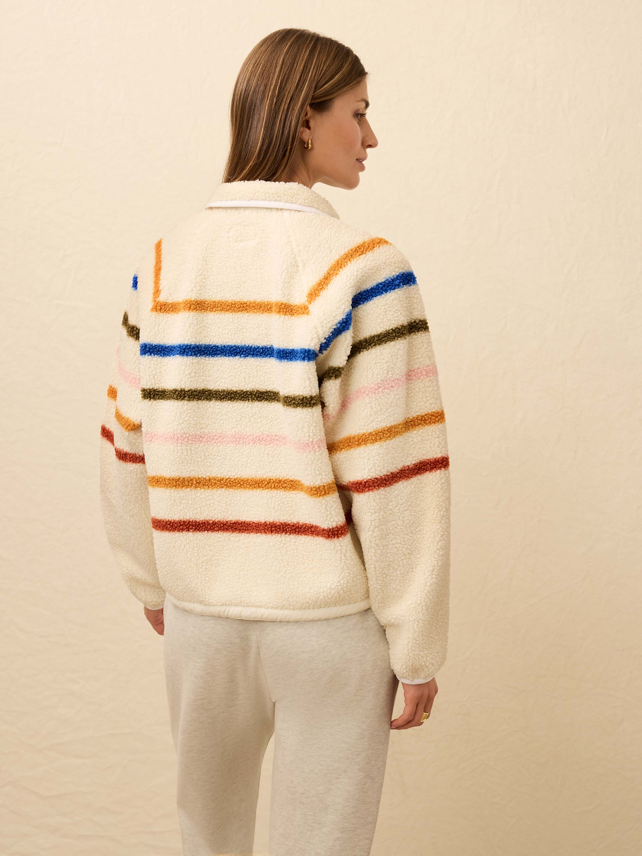 Fireside Fleece Popover - Dream Fleece Stripe