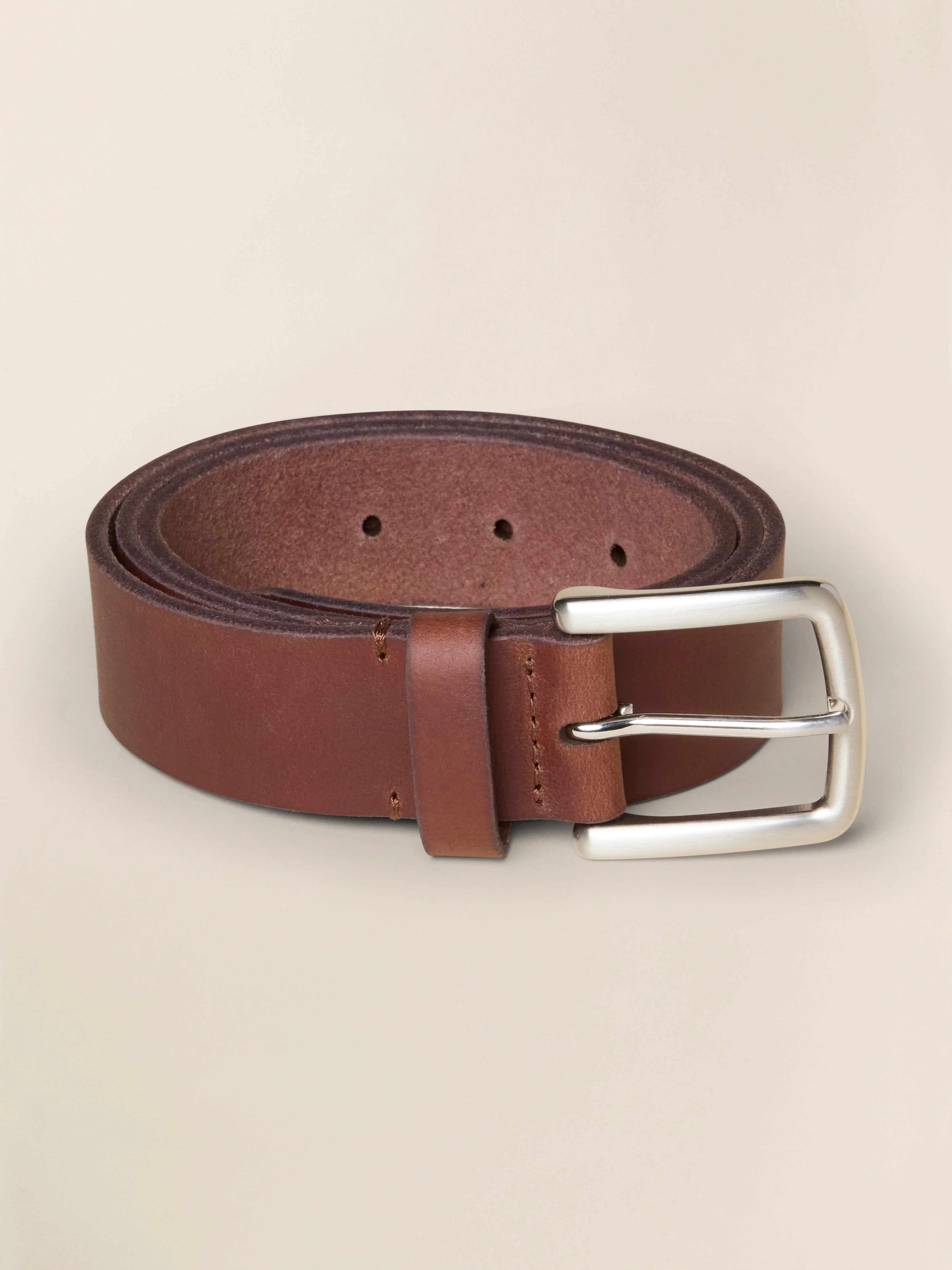 Men's Leather Belt - Saddle Brown