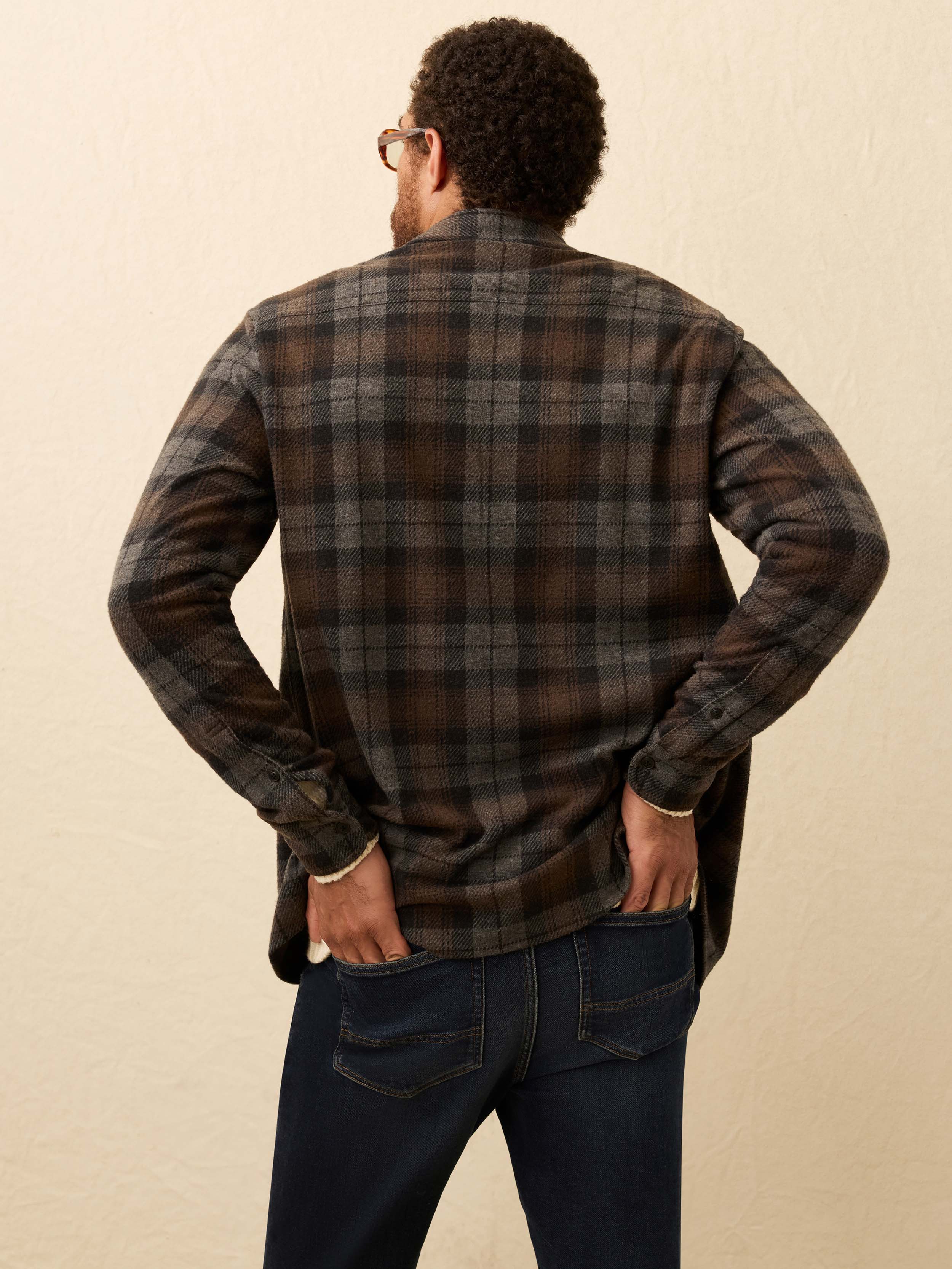 Legend Sweater Shirt - Grey Woods Plaid