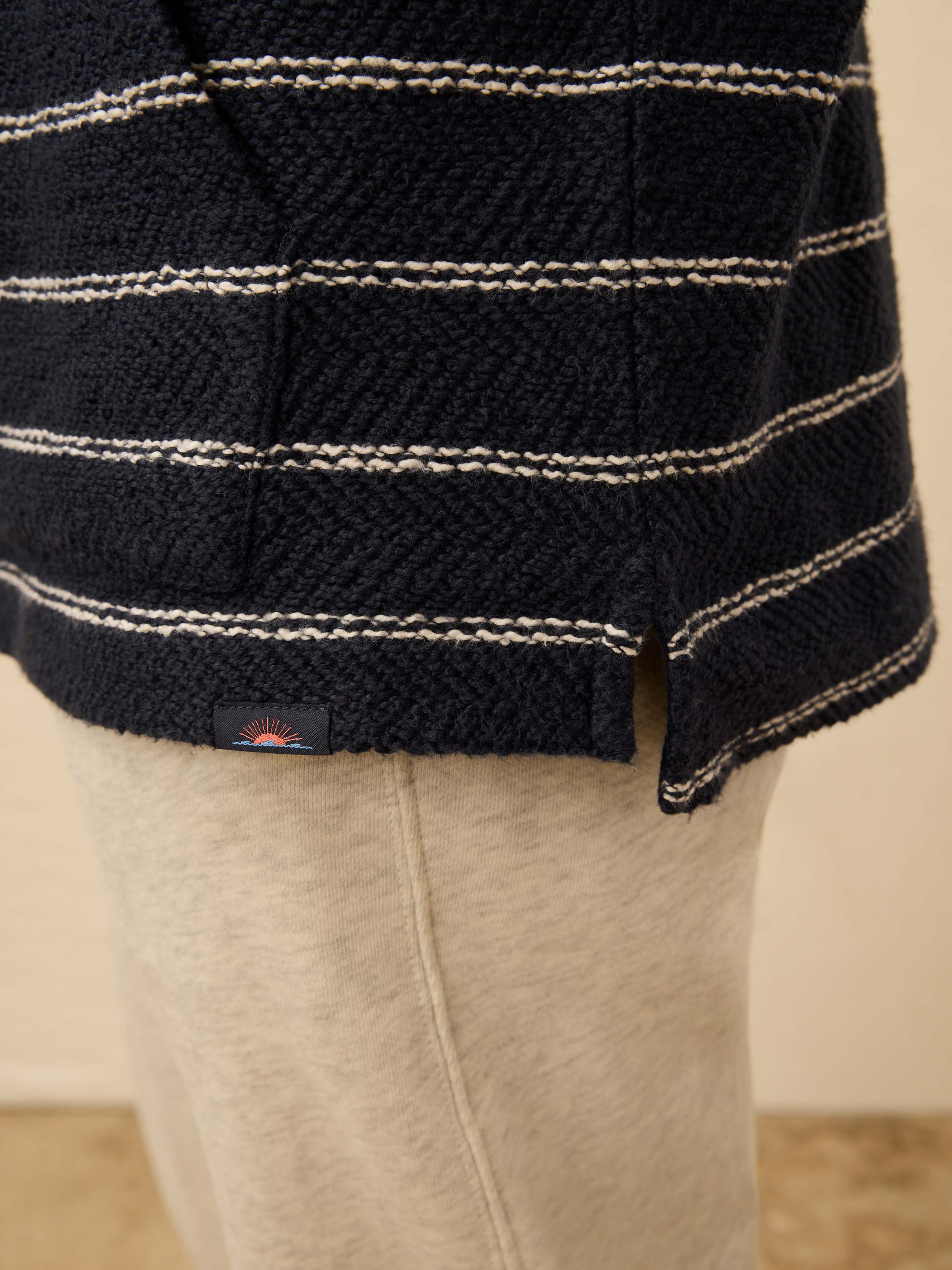 Whitewater Hoodie - Navy Point Stripe