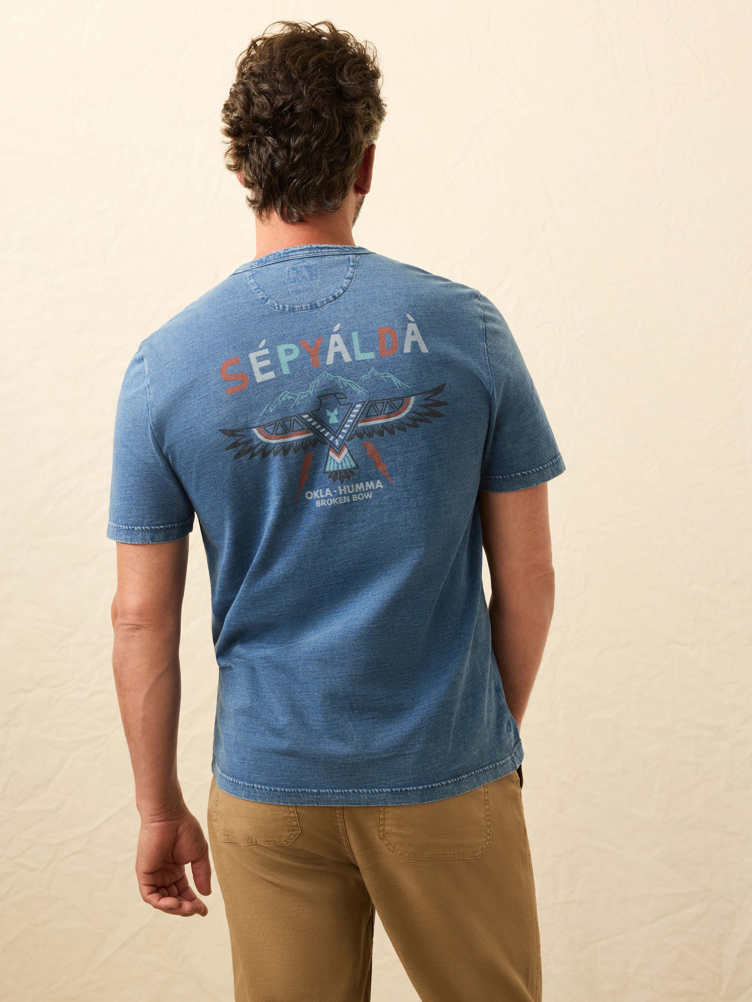 Steven Paul Judd Thunderbird Indigo Tee - Storm River Wash