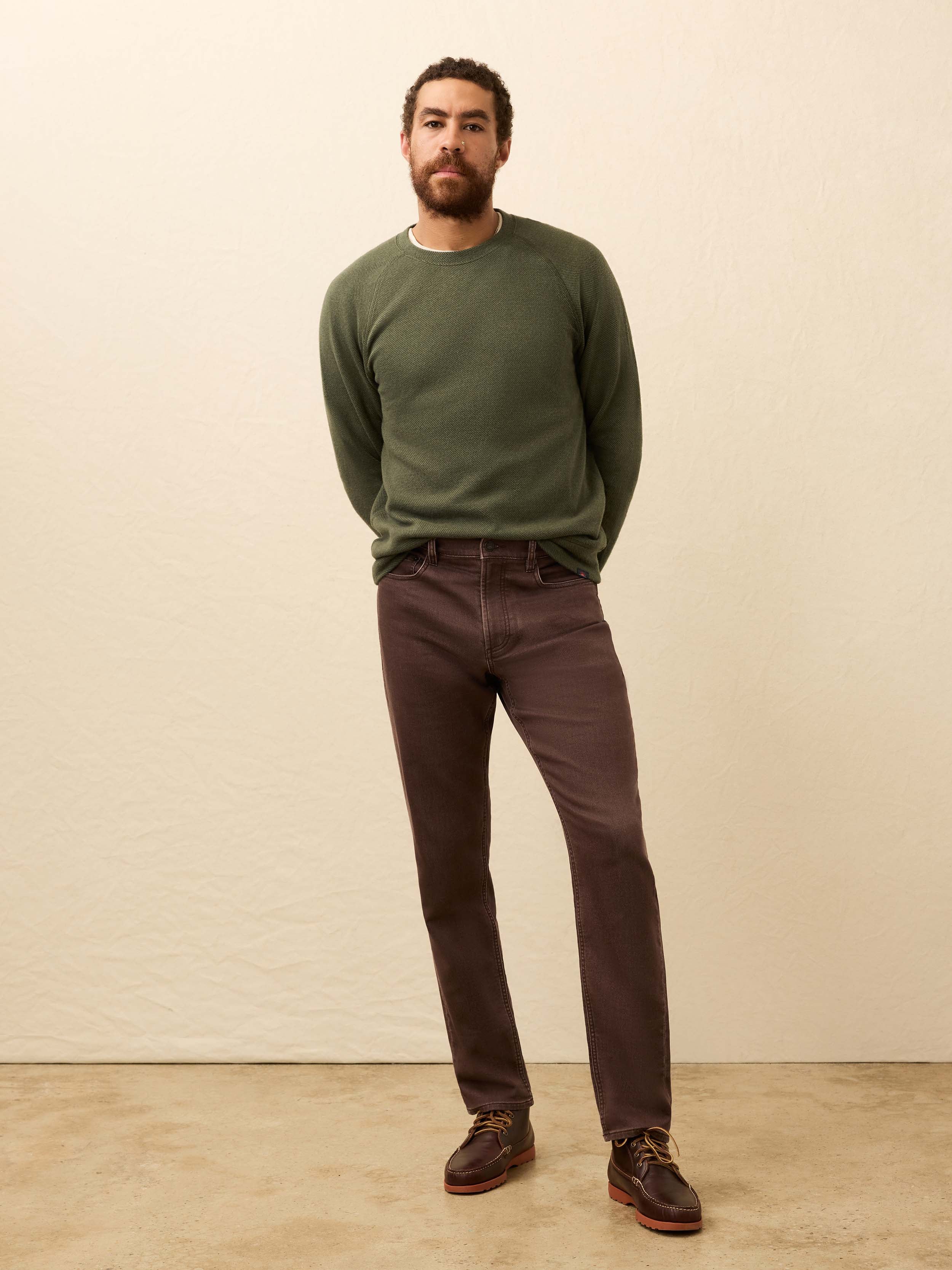 Stretch Terry 5-Pocket Pant- Northern Brown