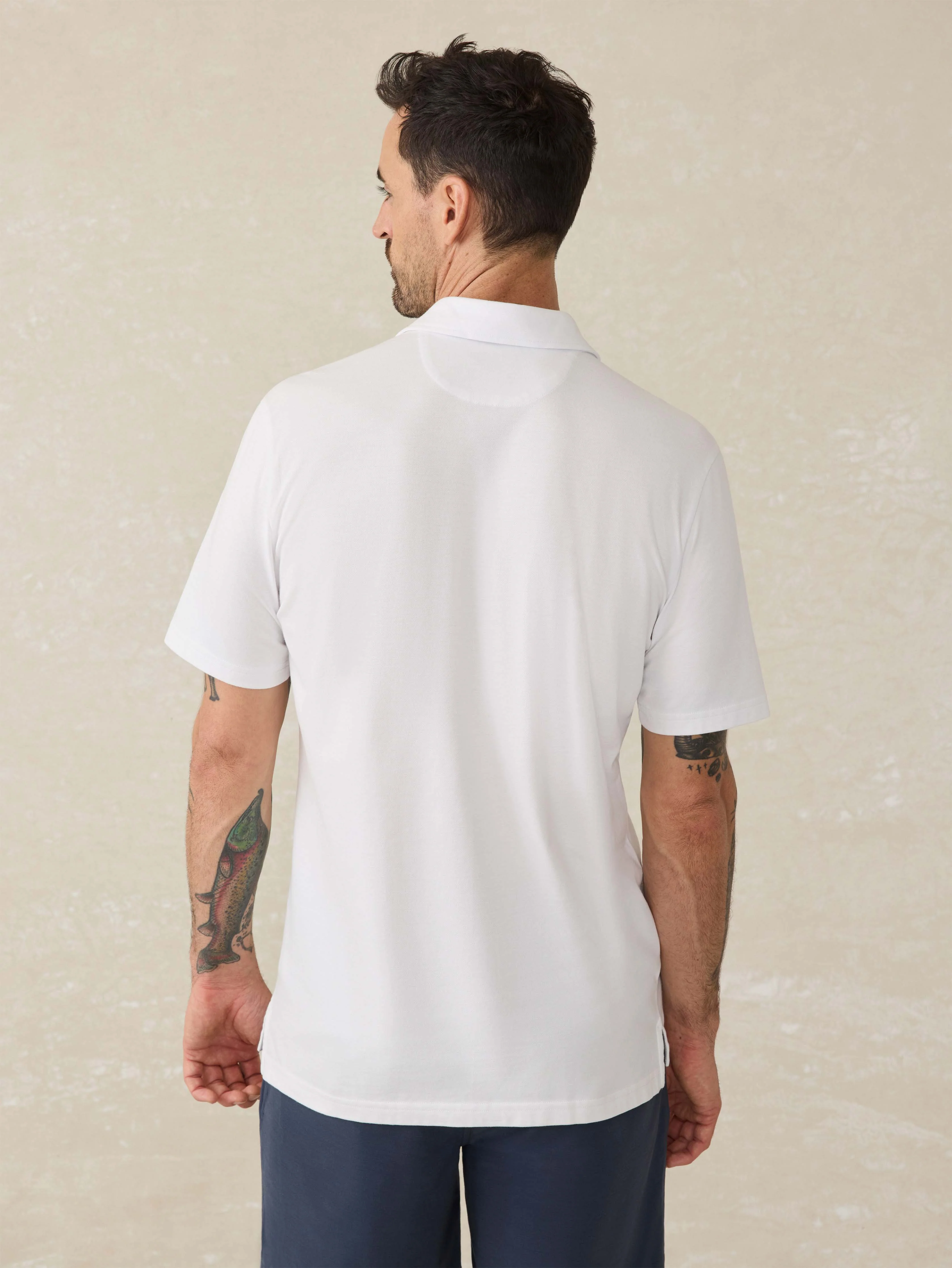 Short-Sleeve Movement™ Pique Polo - Pure White
