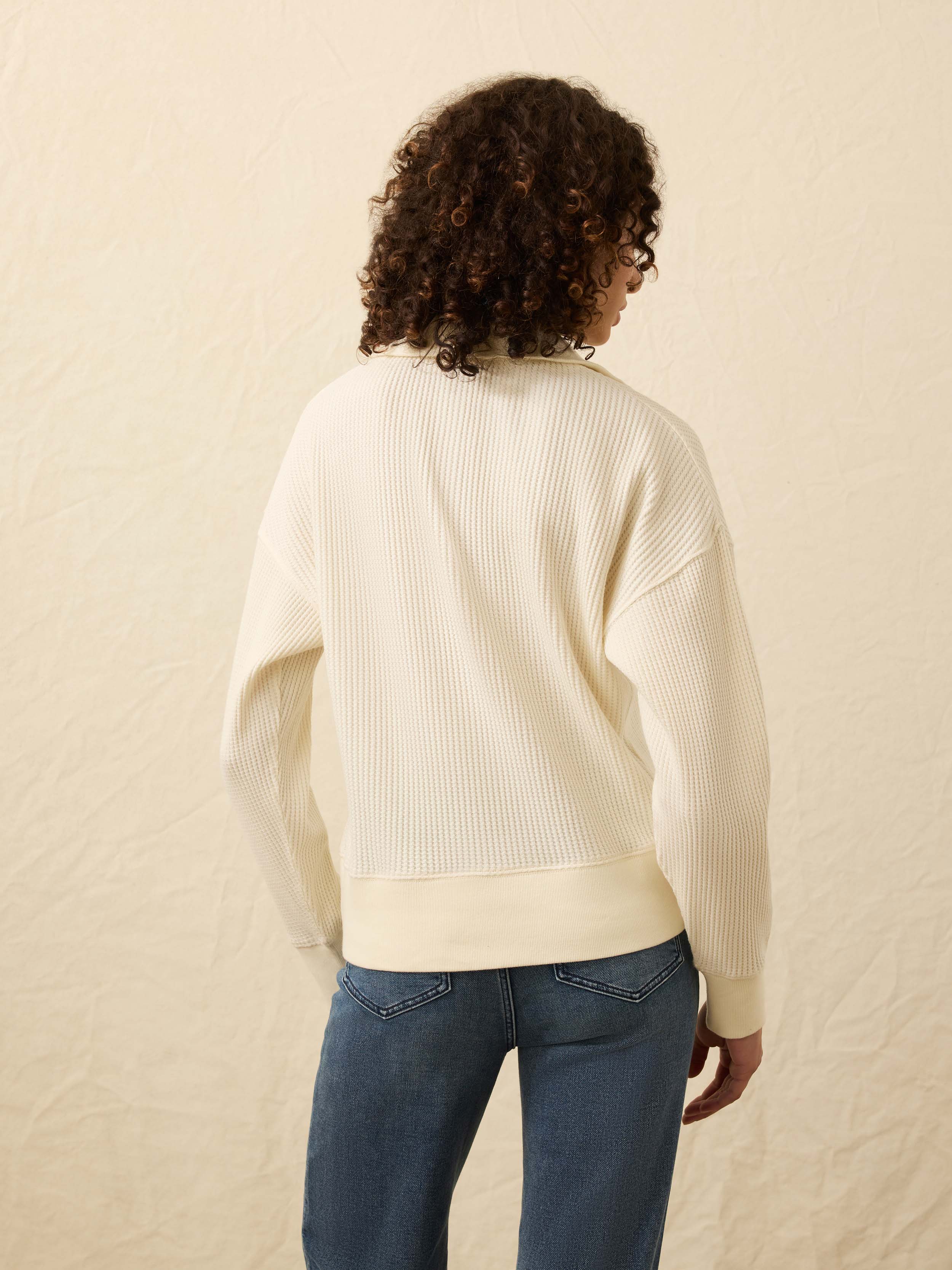 Après Waffle Henley - Coastal Cream