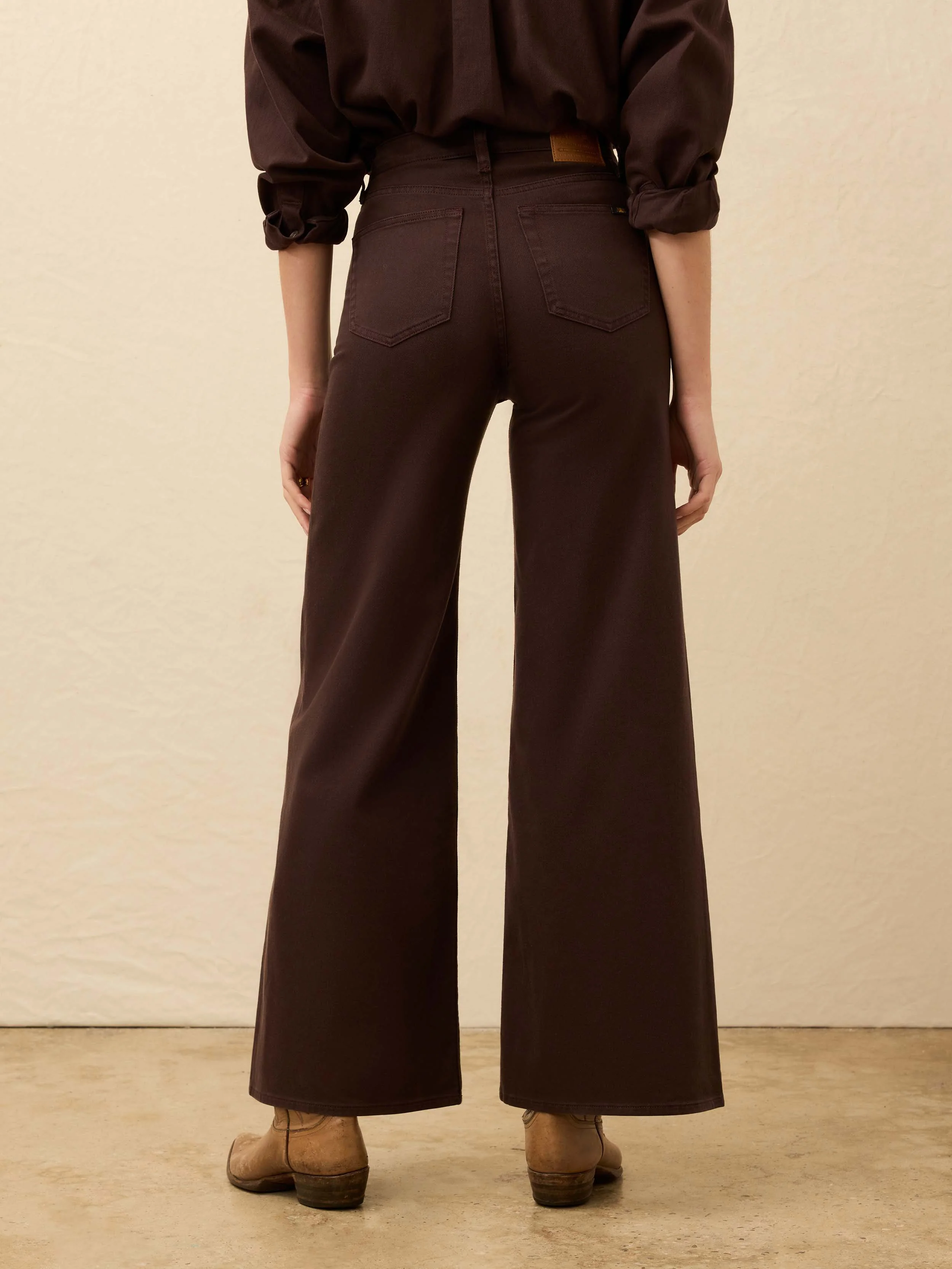 Saturday Denim Wide Leg - Chocolate Brown