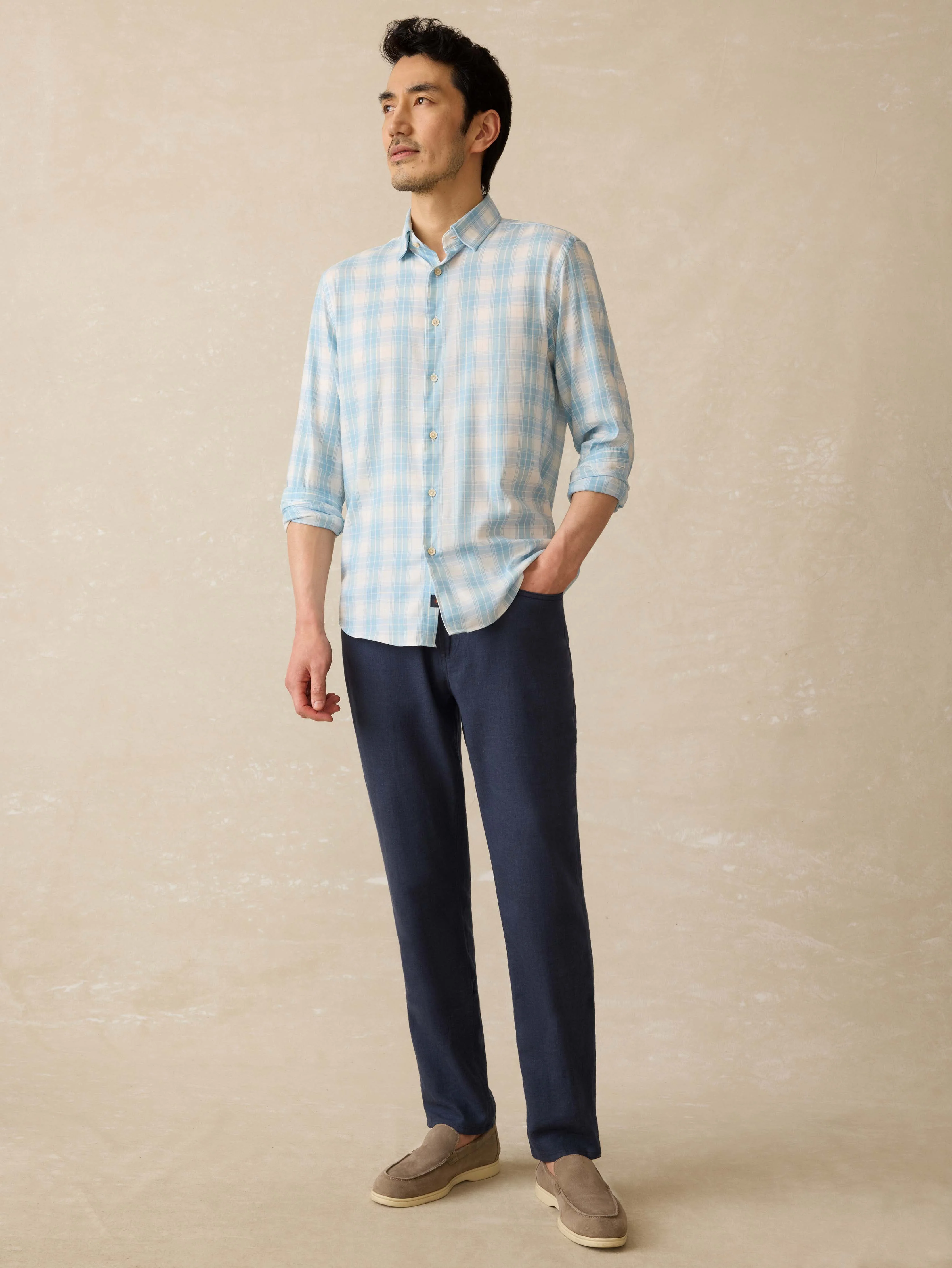 Movement™ Linen 5-Pocket Pant - Deep Sea Navy