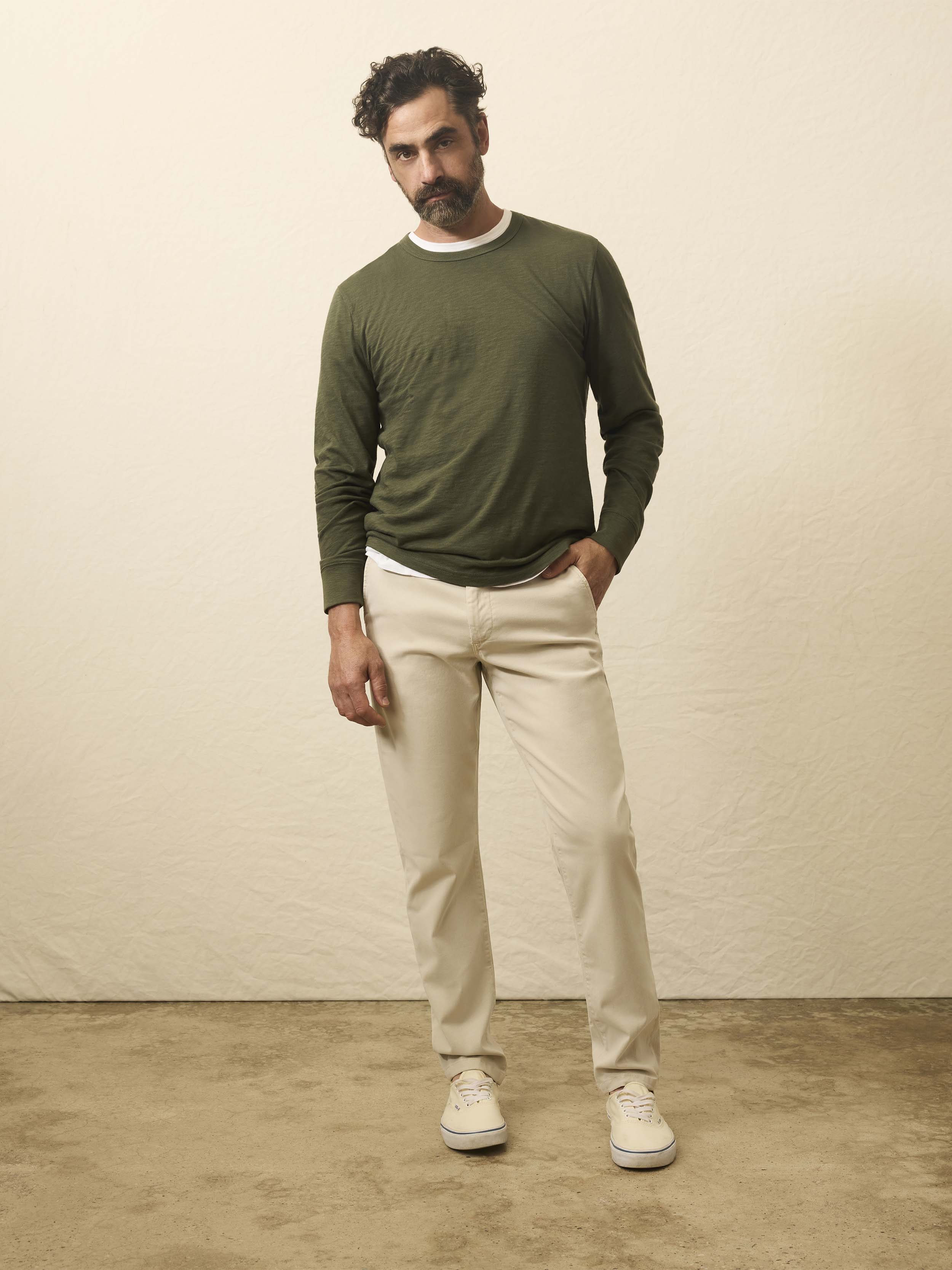 Long-Sleeve Sunwashed Tee - Fall Evergreen