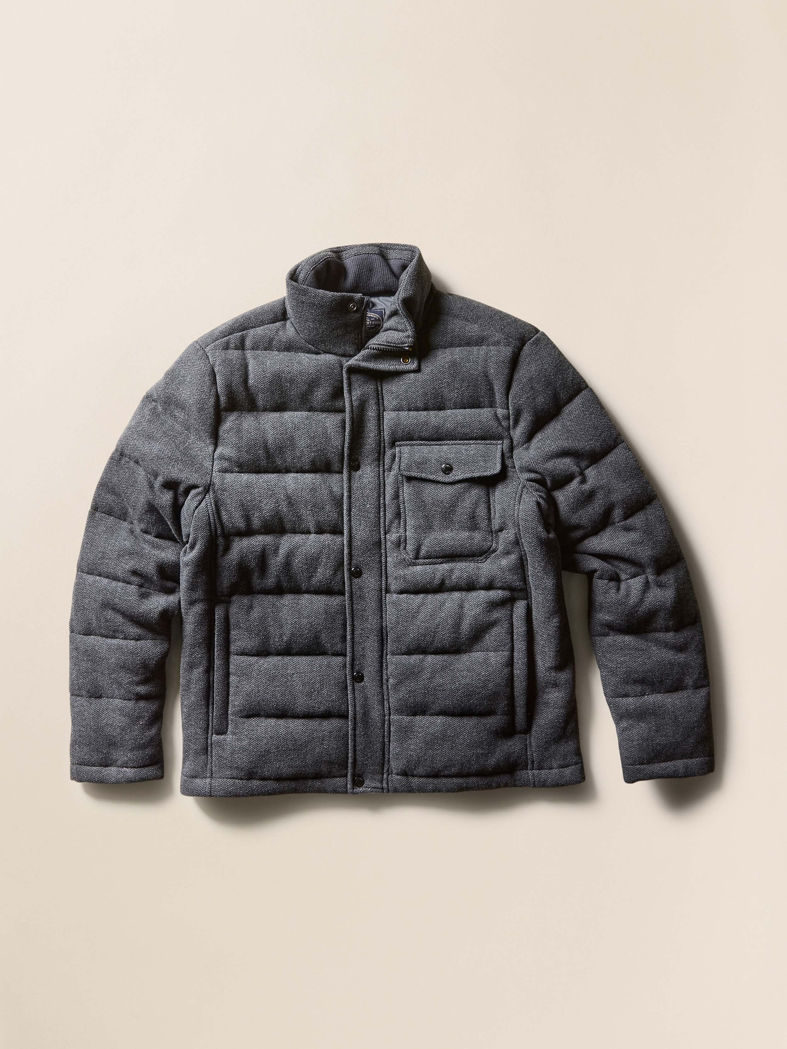Teton Valley Deck Jacket - Dark Steel Charcoal Herringbone