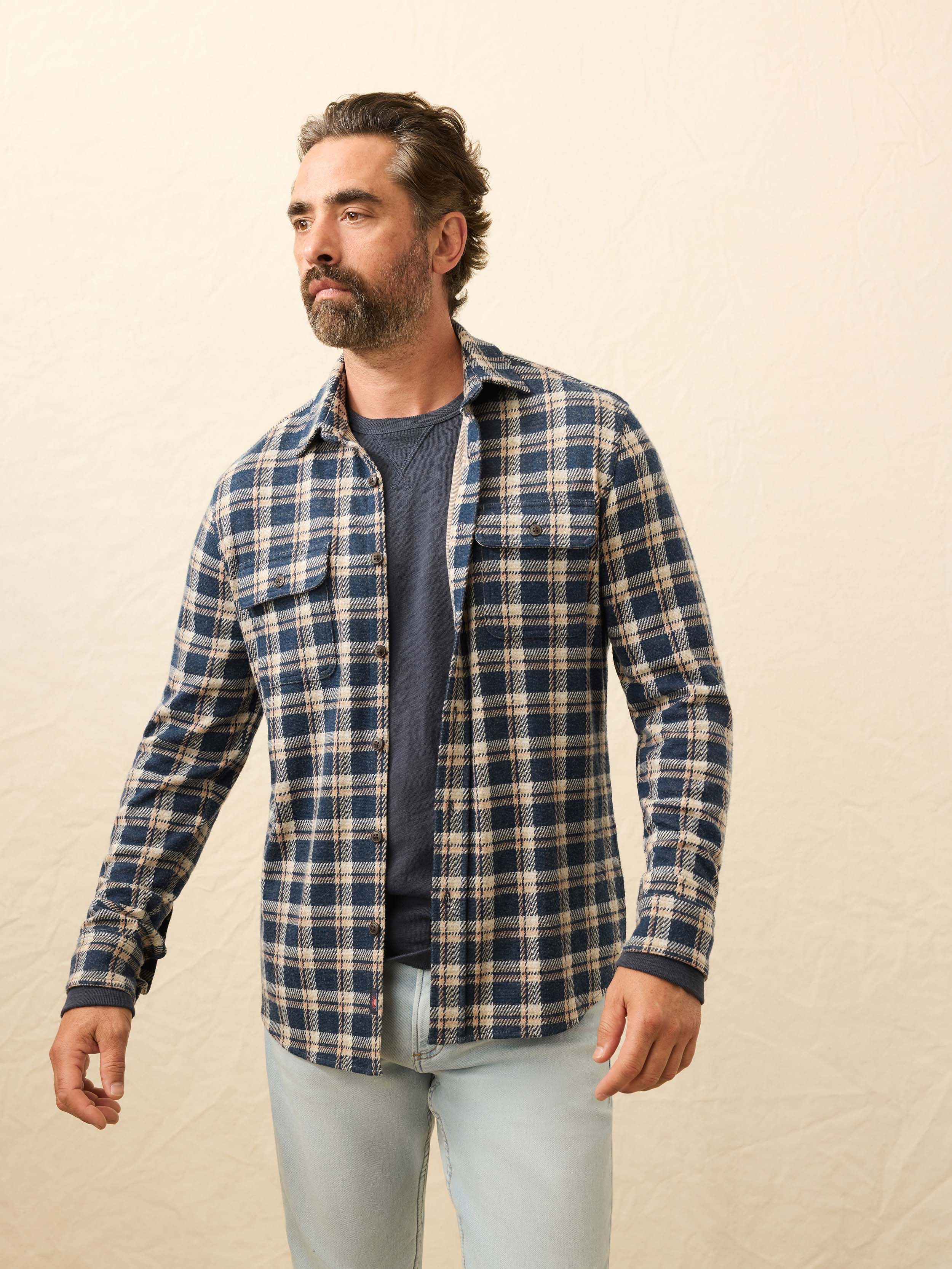 Legend™ Sweater Shirt - Golden Lake Plaid