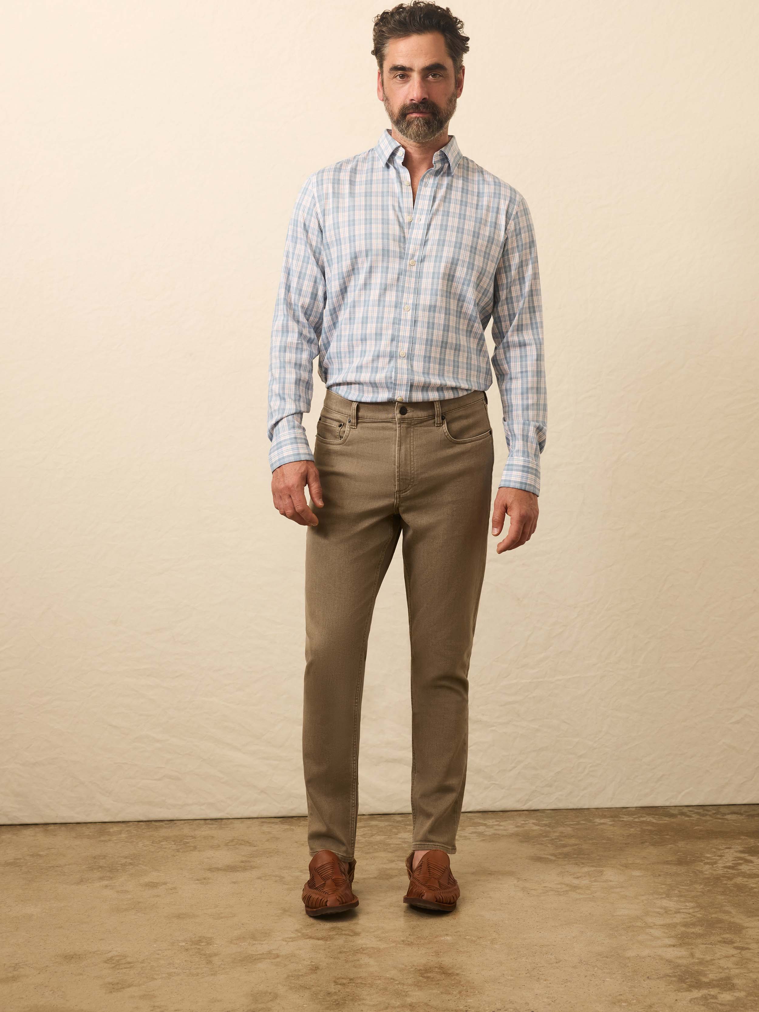 Stretch Terry 5-Pocket Pant - Driftwood