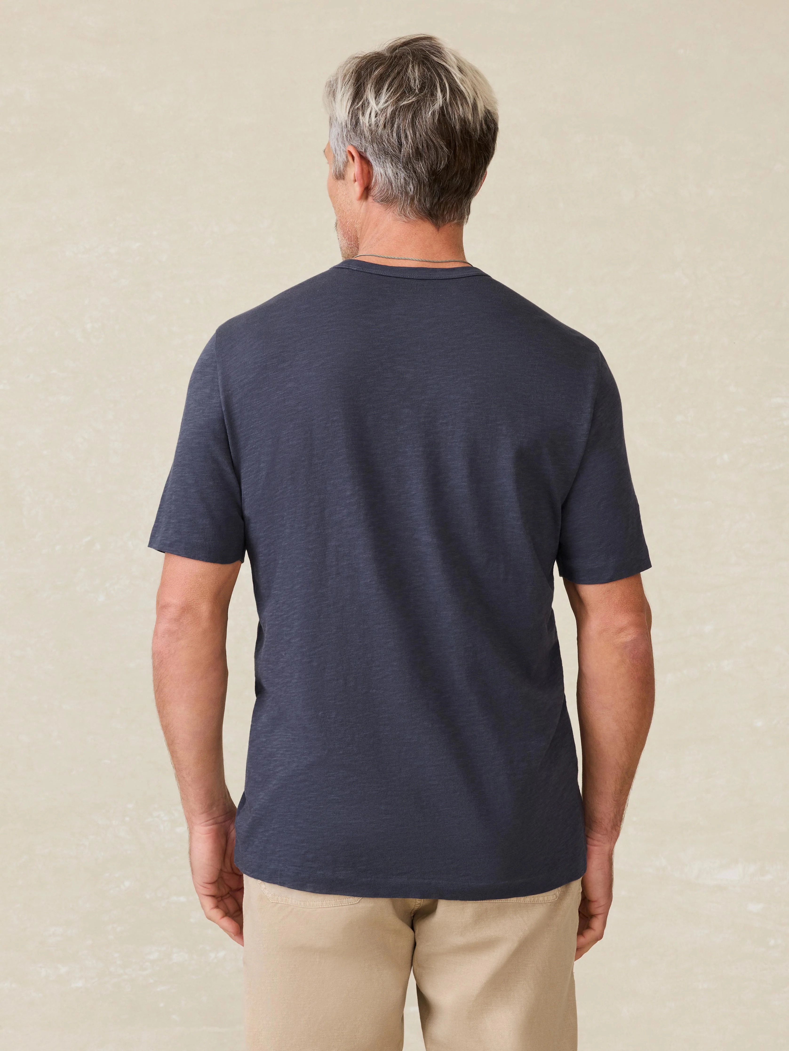Sunwashed Regenerative Tee - Dune Navy